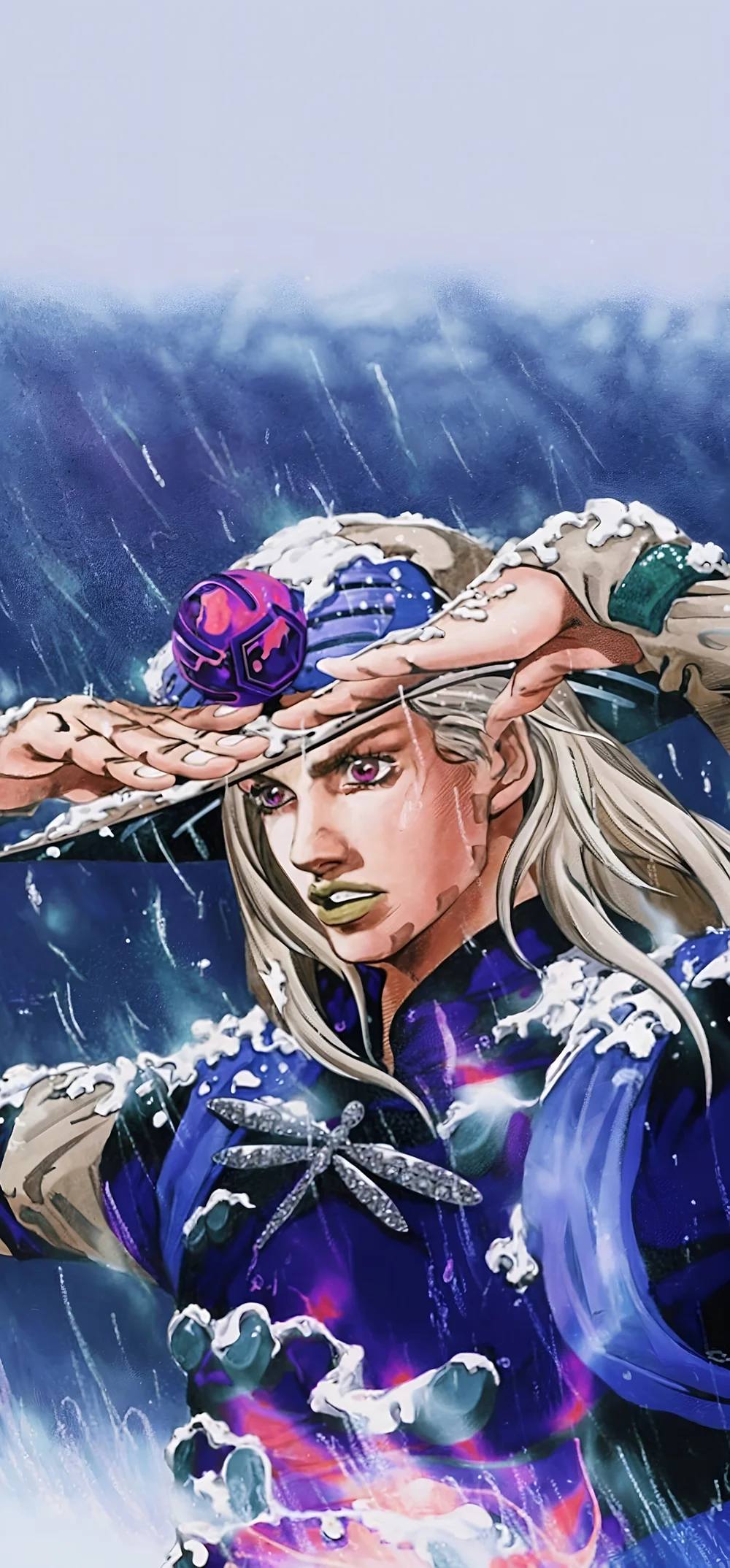Wallpaper JoJo Gyro Zeppeli Badai Hujan