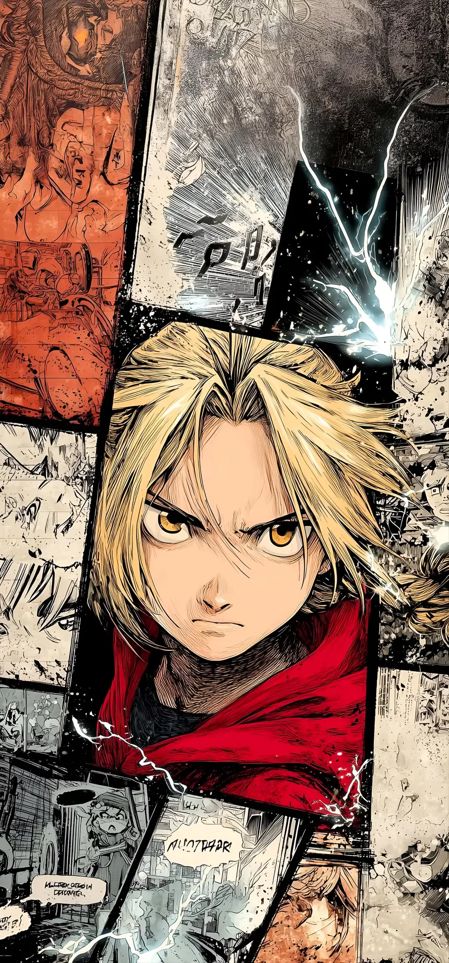 Edward Elric Fullmetal Alchemist Manga Collage Wallpaper