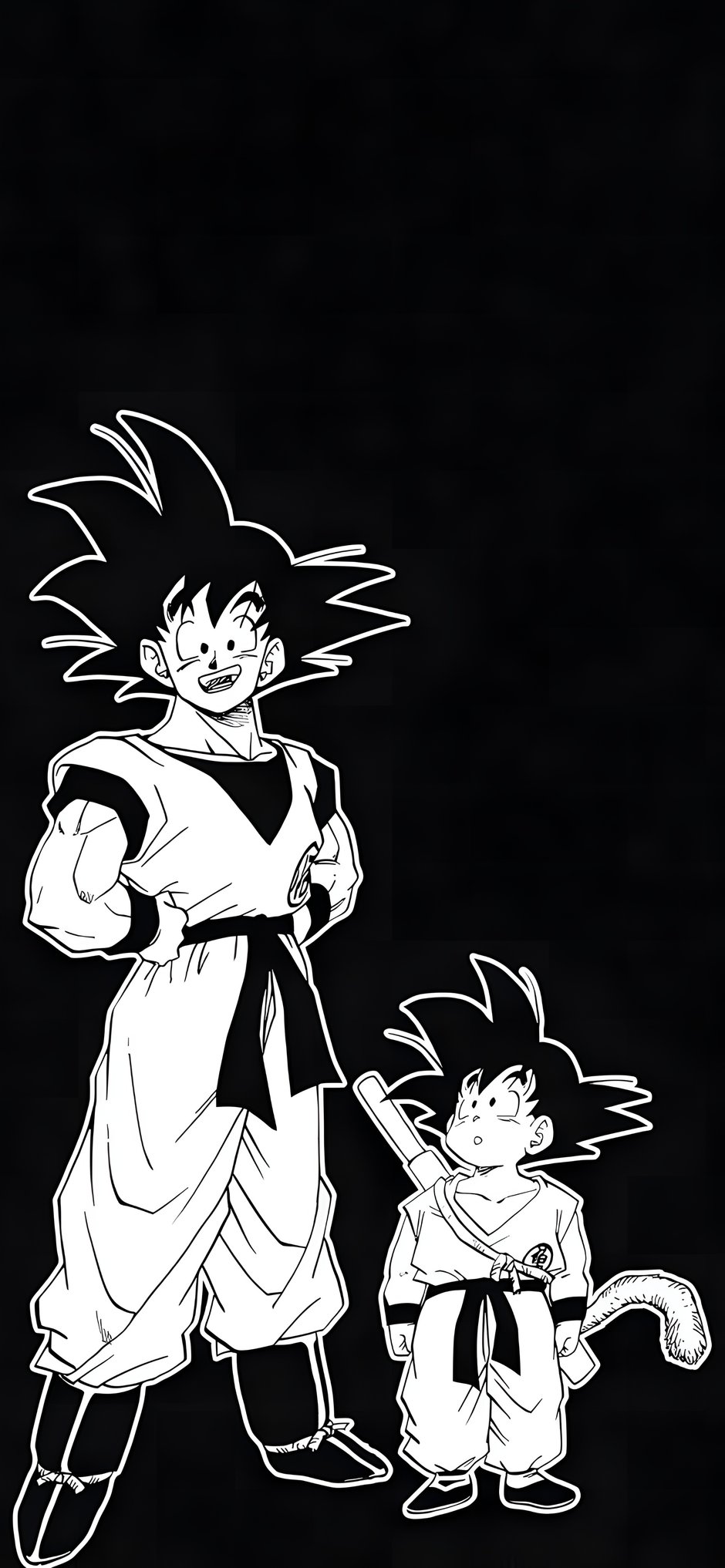 Dragon Ball Goku & Kid Goku 4K Wallpaper