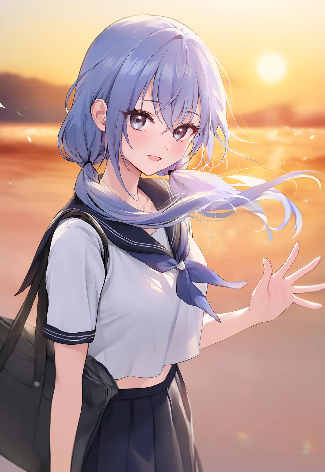 Hana Suzuki Sunset Beach Wallpaper – Idolmaster