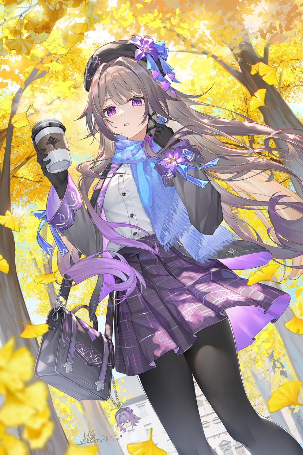 The Herta Autumn Walk Wallpaper – Honkai Star Rail