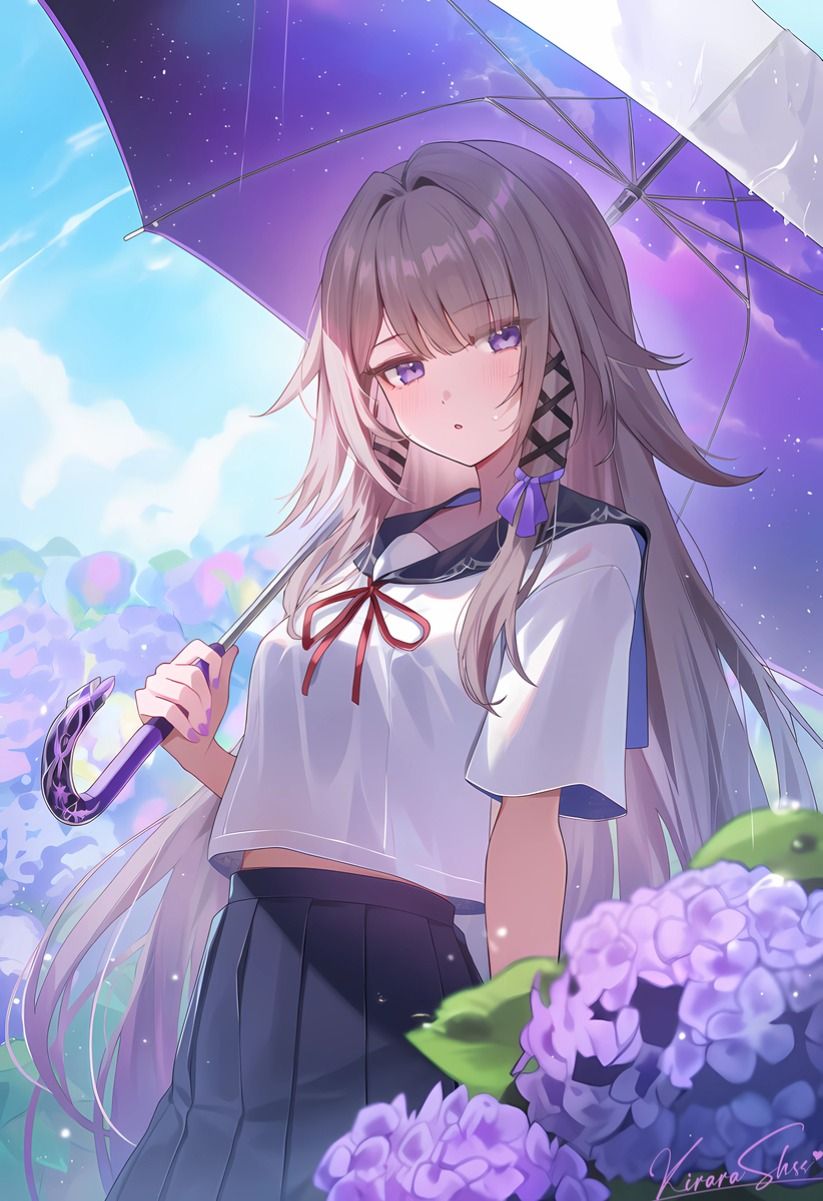 The Herta 绣球花雨壁纸 – 崩坏：星穹铁道