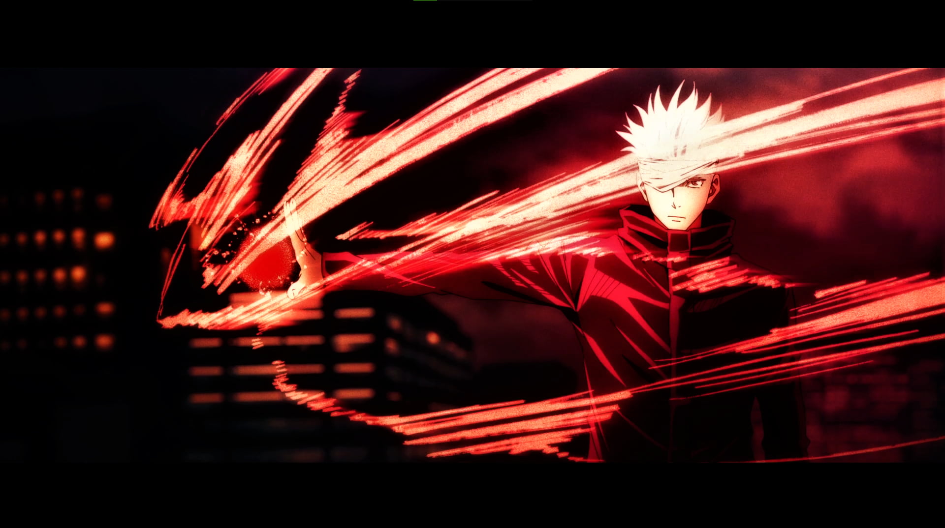 Jujutsu Kaisen Gojo Satoru Red Energy Wallpaper