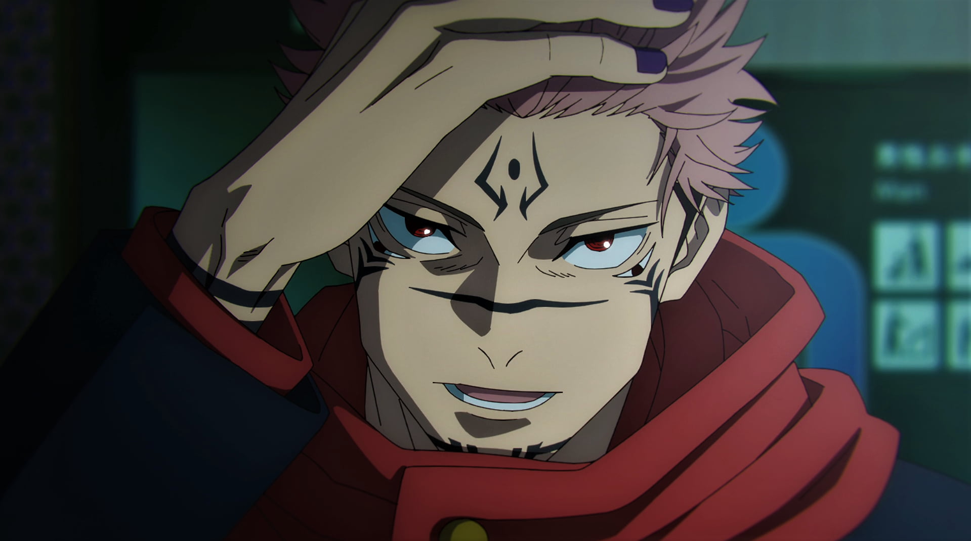 Sukuna Smirking – Jujutsu Kaisen 4K Wallpaper