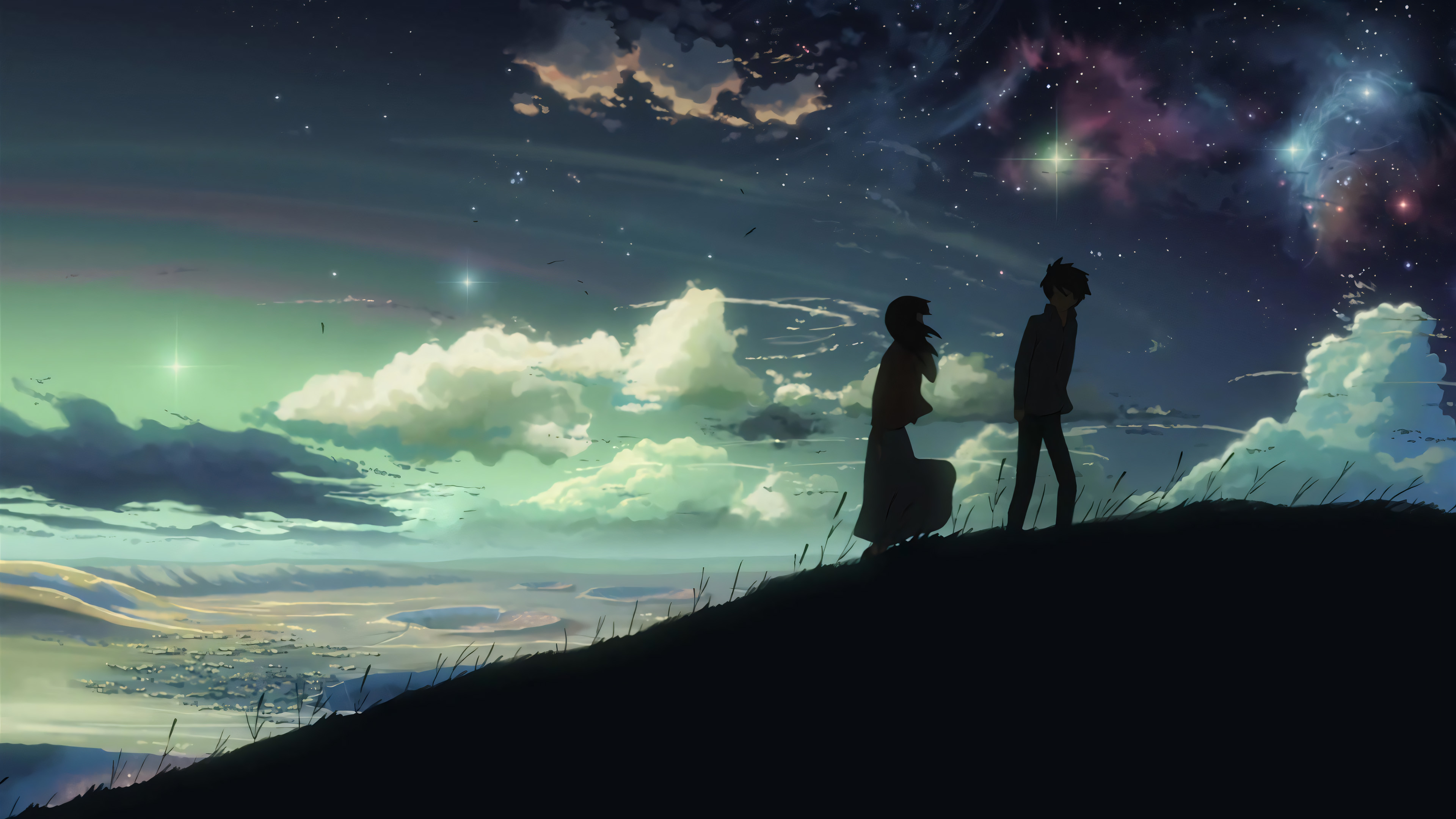 Sfondi Anime 4K - Avventura Notturna Stellata