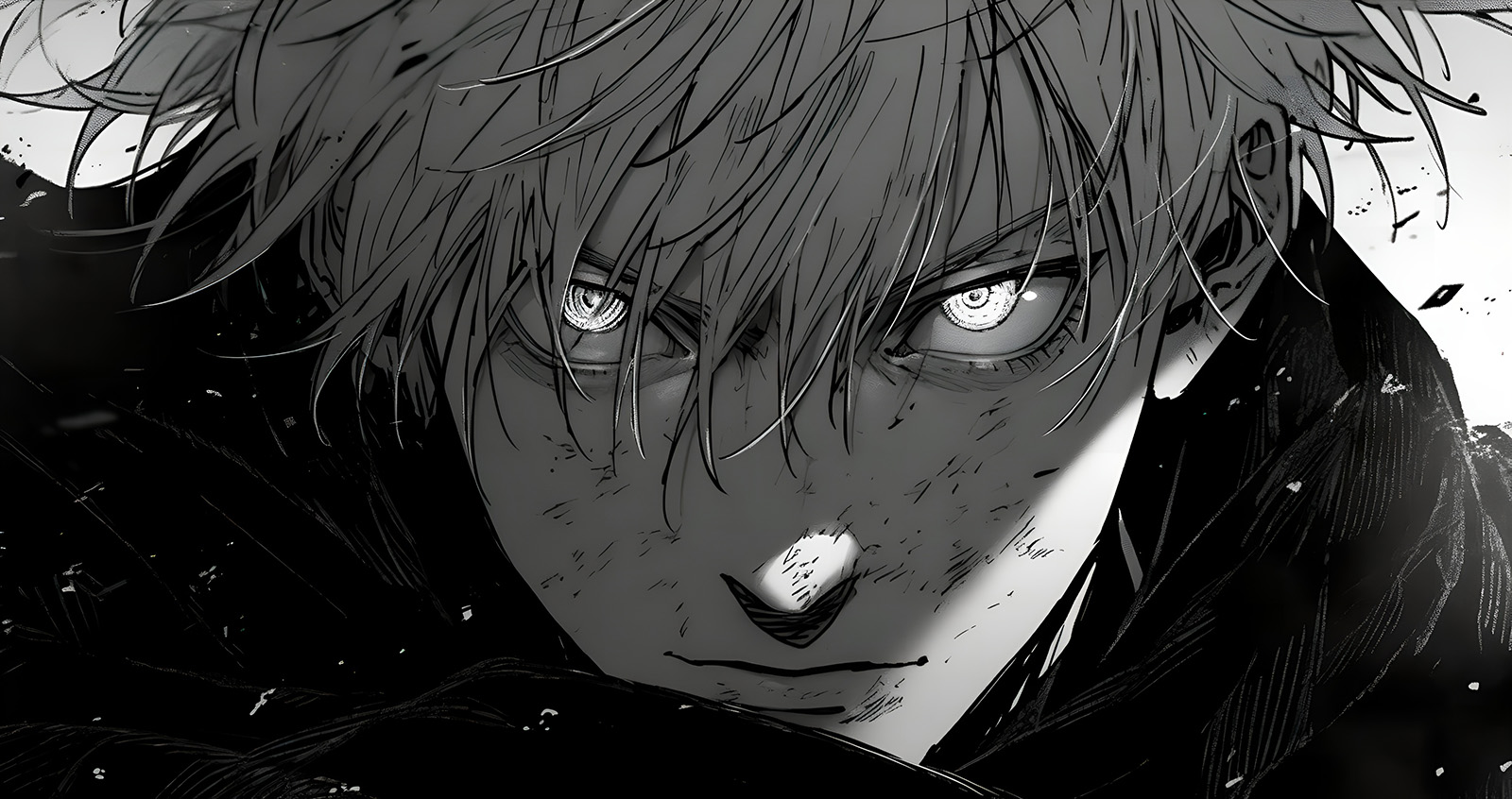 Gojo Satoru Intensiver Blick Jujutsu Kaisen Wallpaper