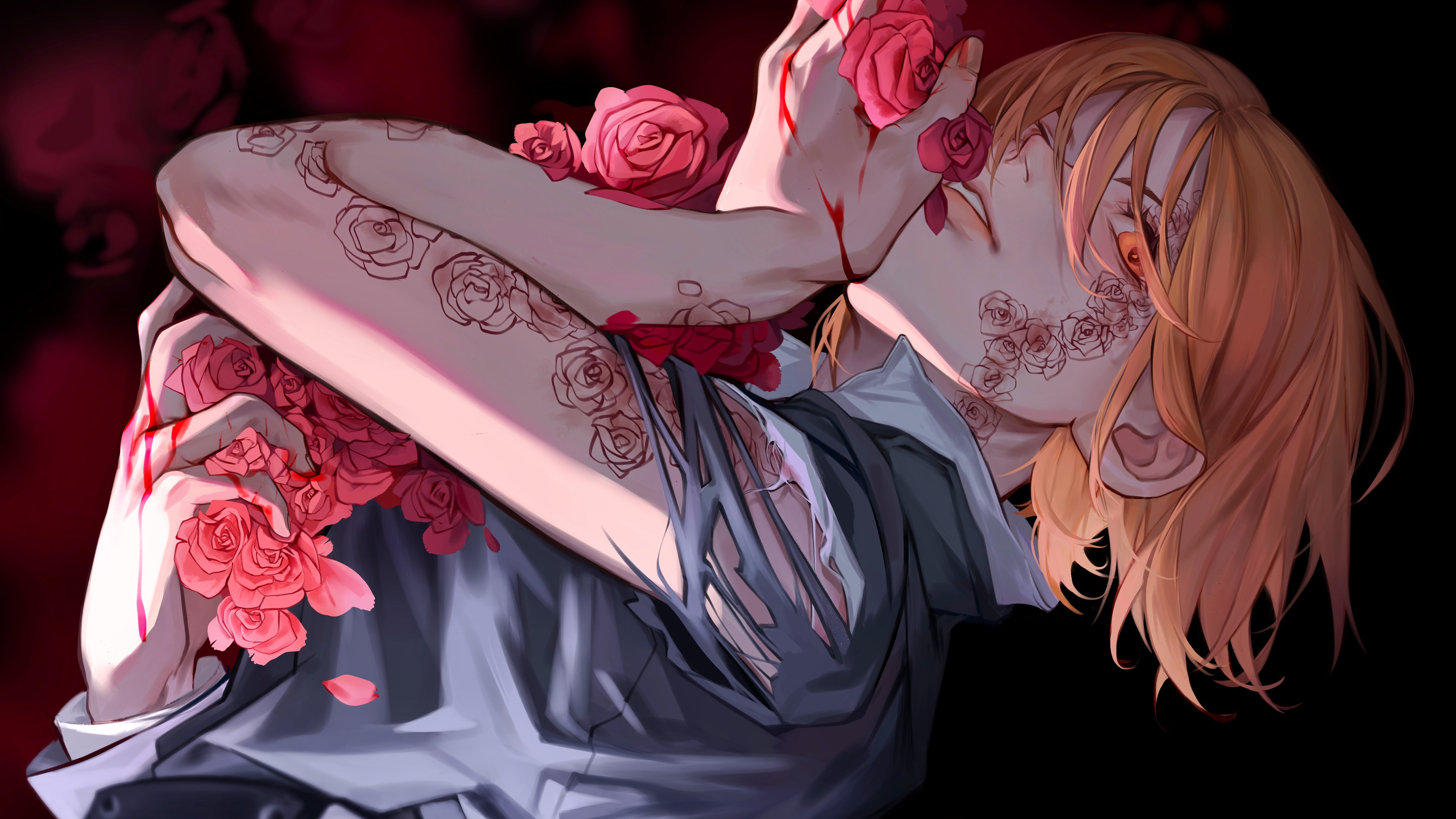 Jujutsu Kaisen Roses Anime Character 4K Wallpaper