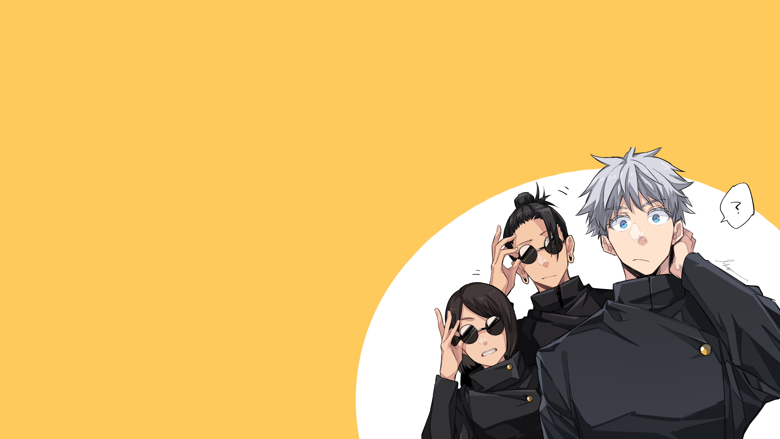 Jujutsu Kaisen Characters Black Uniform Wallpaper