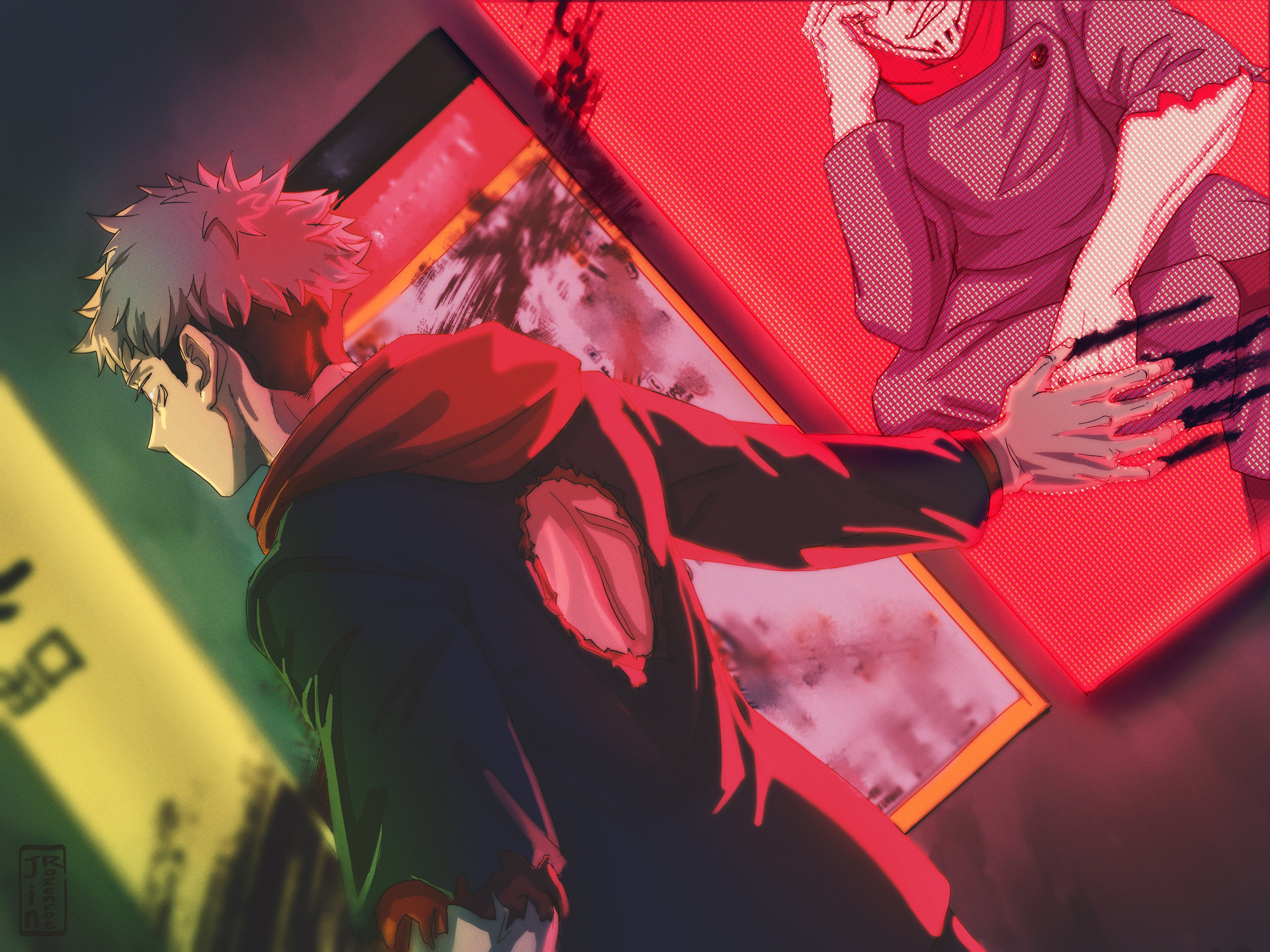 Yuji Itadori vs Sukuna Jujutsu Kaisen Wallpaper
