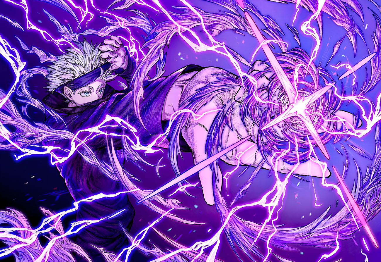 Gojo Satoru Violetter Blitz Jujutsu Kaisen Wallpaper