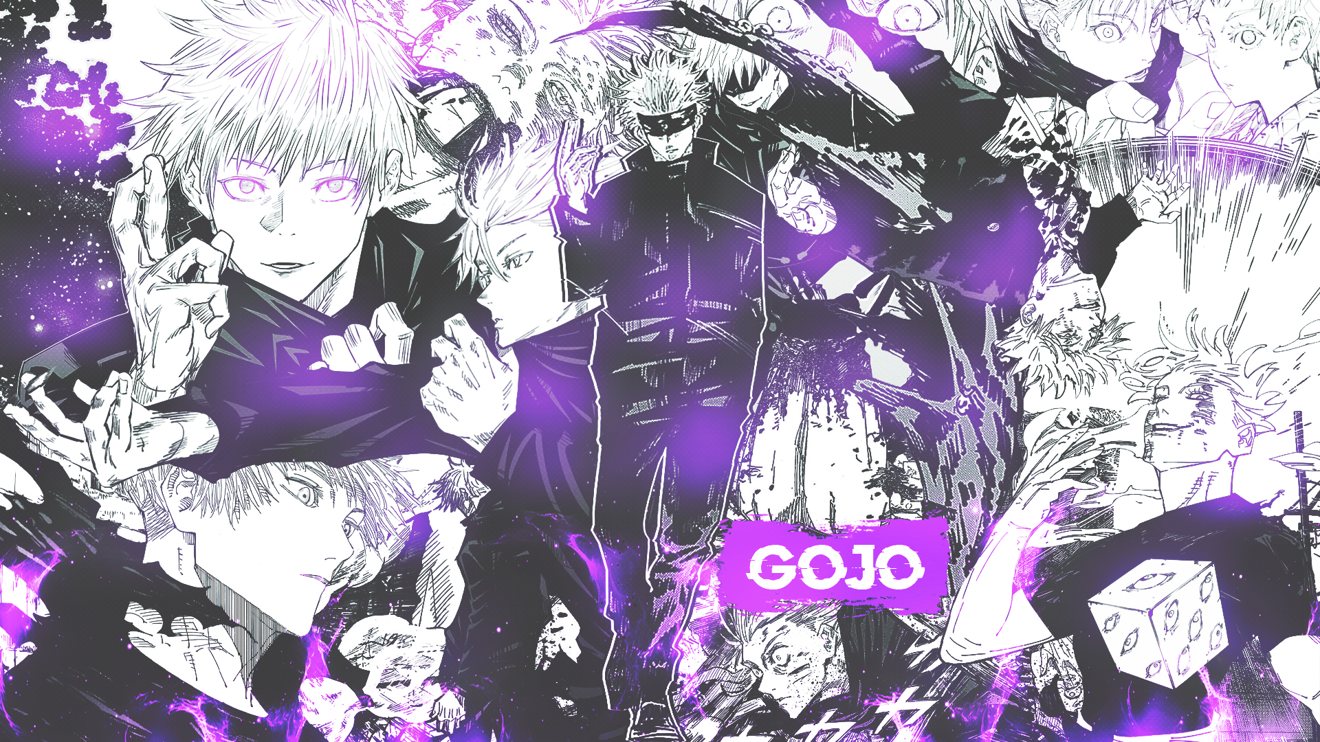 Gojo Satoru Jujutsu Kaisen 4K Manga Wallpaper