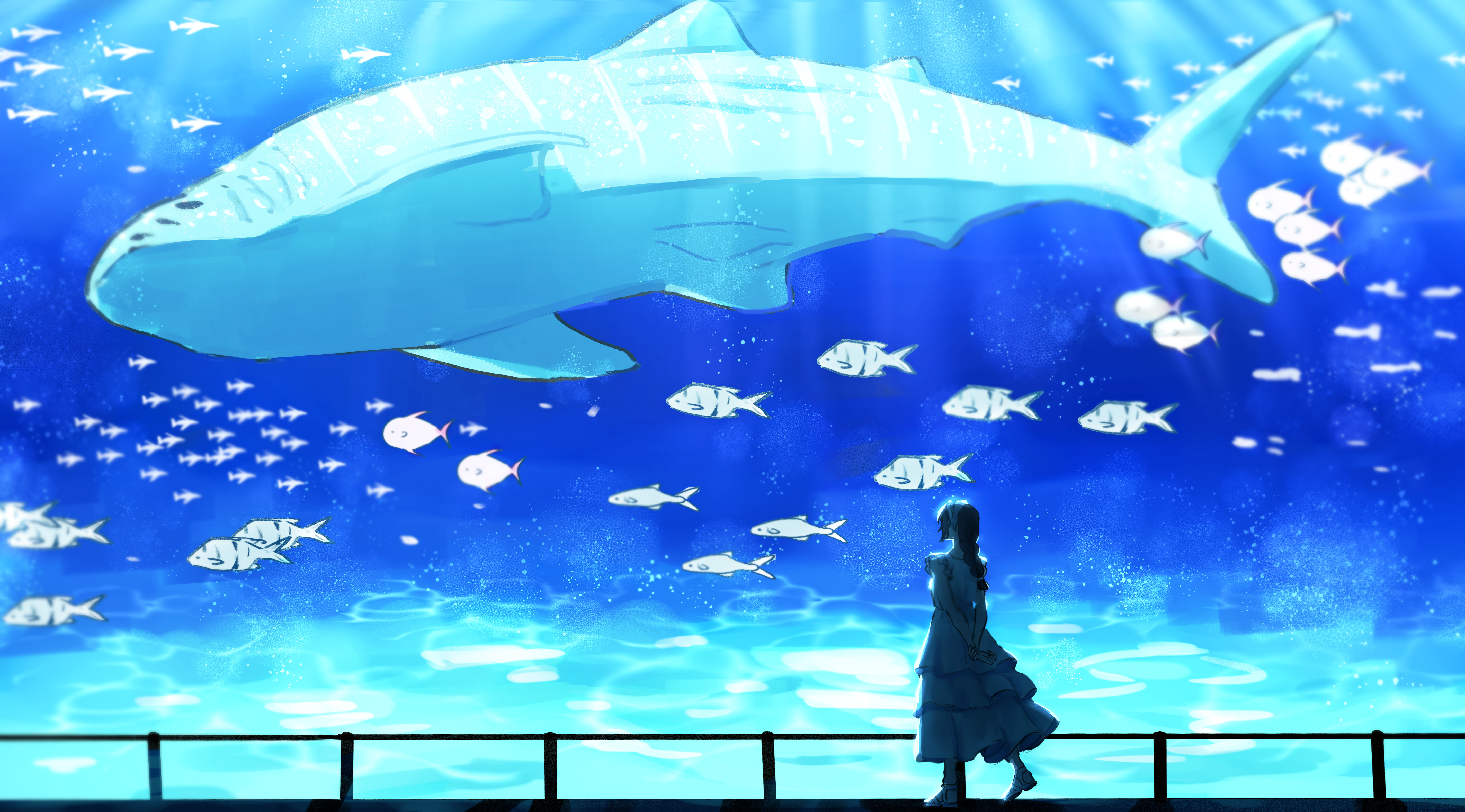 Jujutsu Kaisen Aquarium Whale Shark Wallpaper
