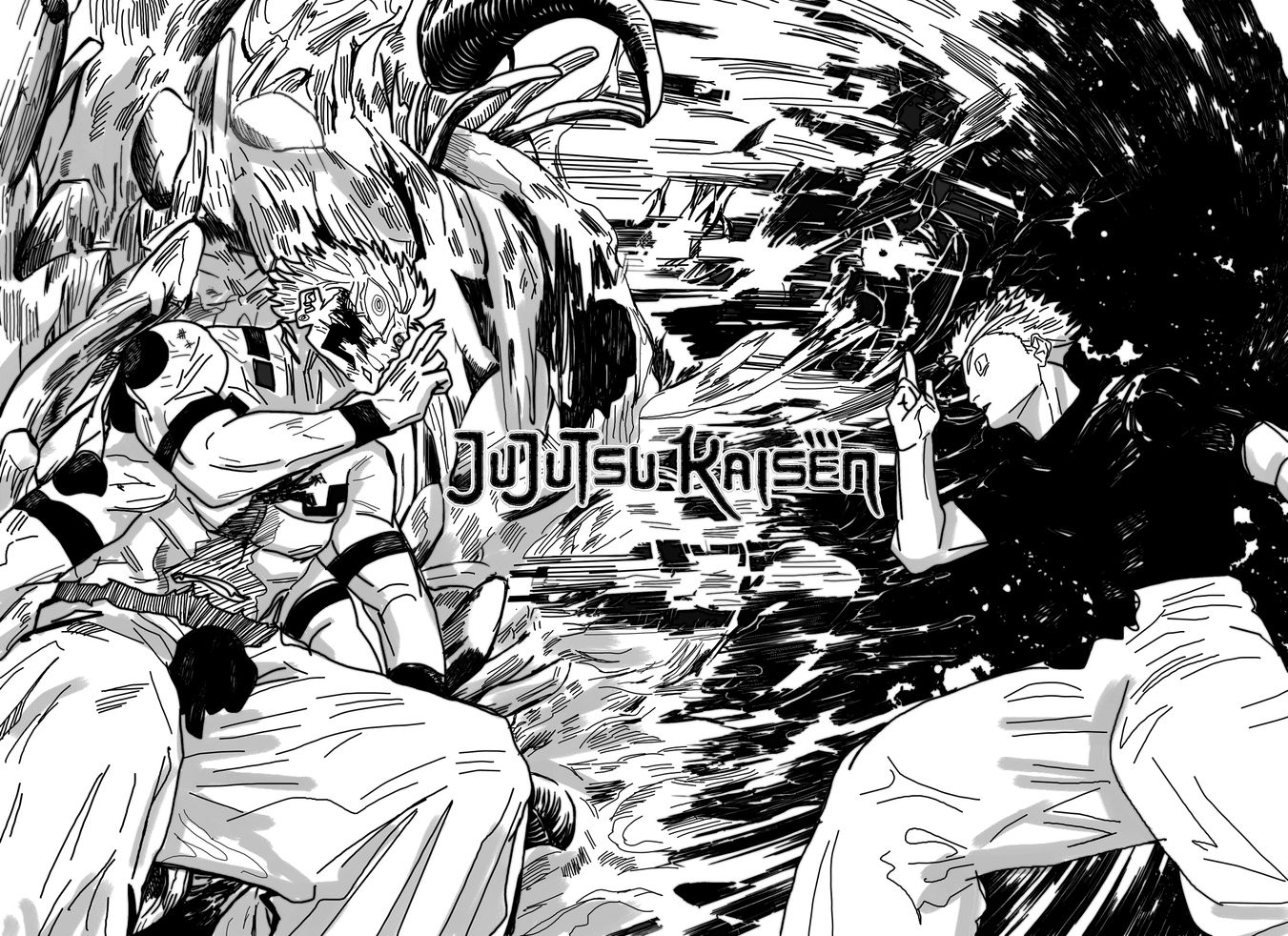 Hình Nền Manga Trận Chiến Sử Thi Jujutsu Kaisen 4K