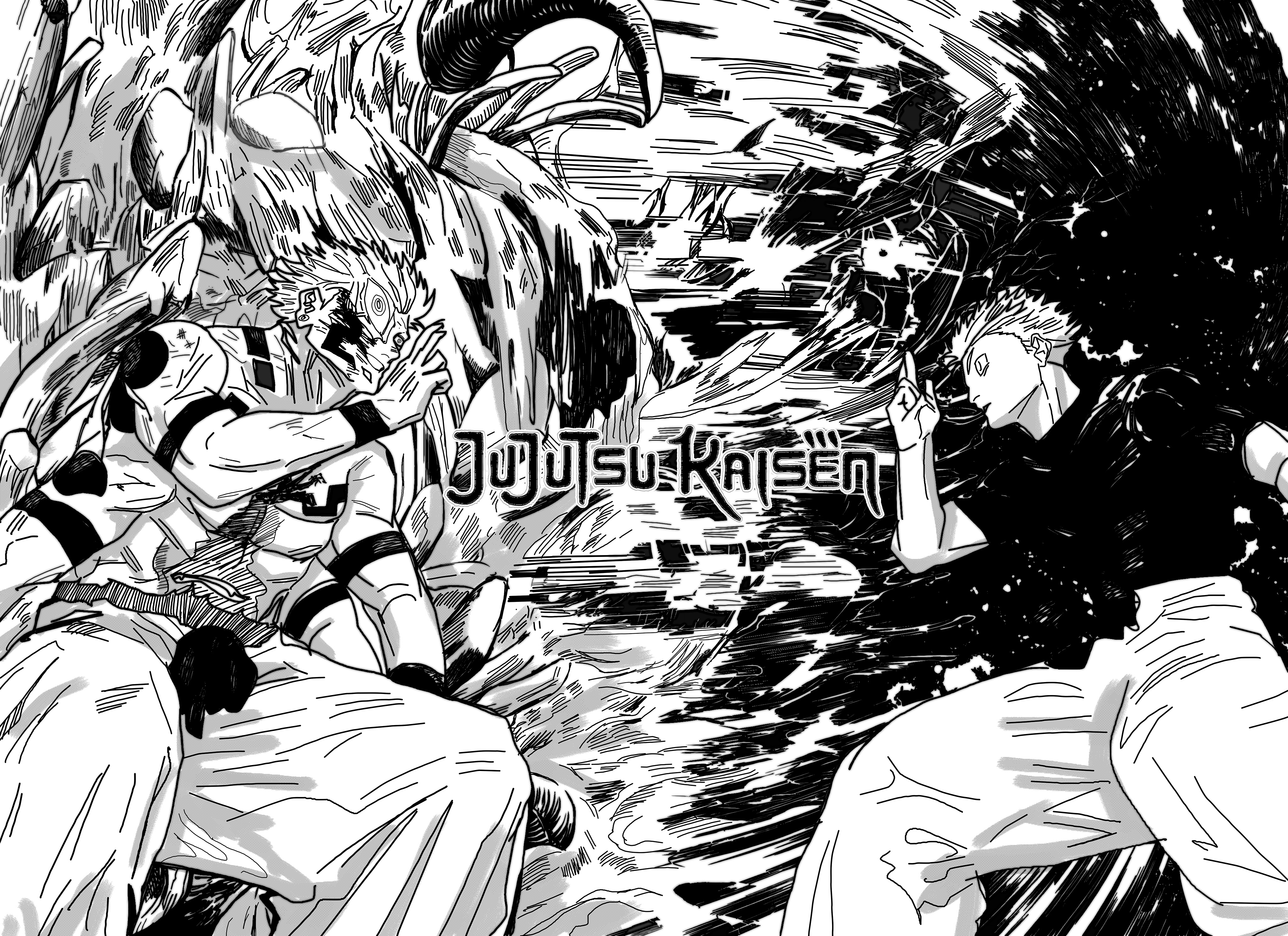 Jujutsu Kaisen Epic Battle Manga Wallpaper 4K