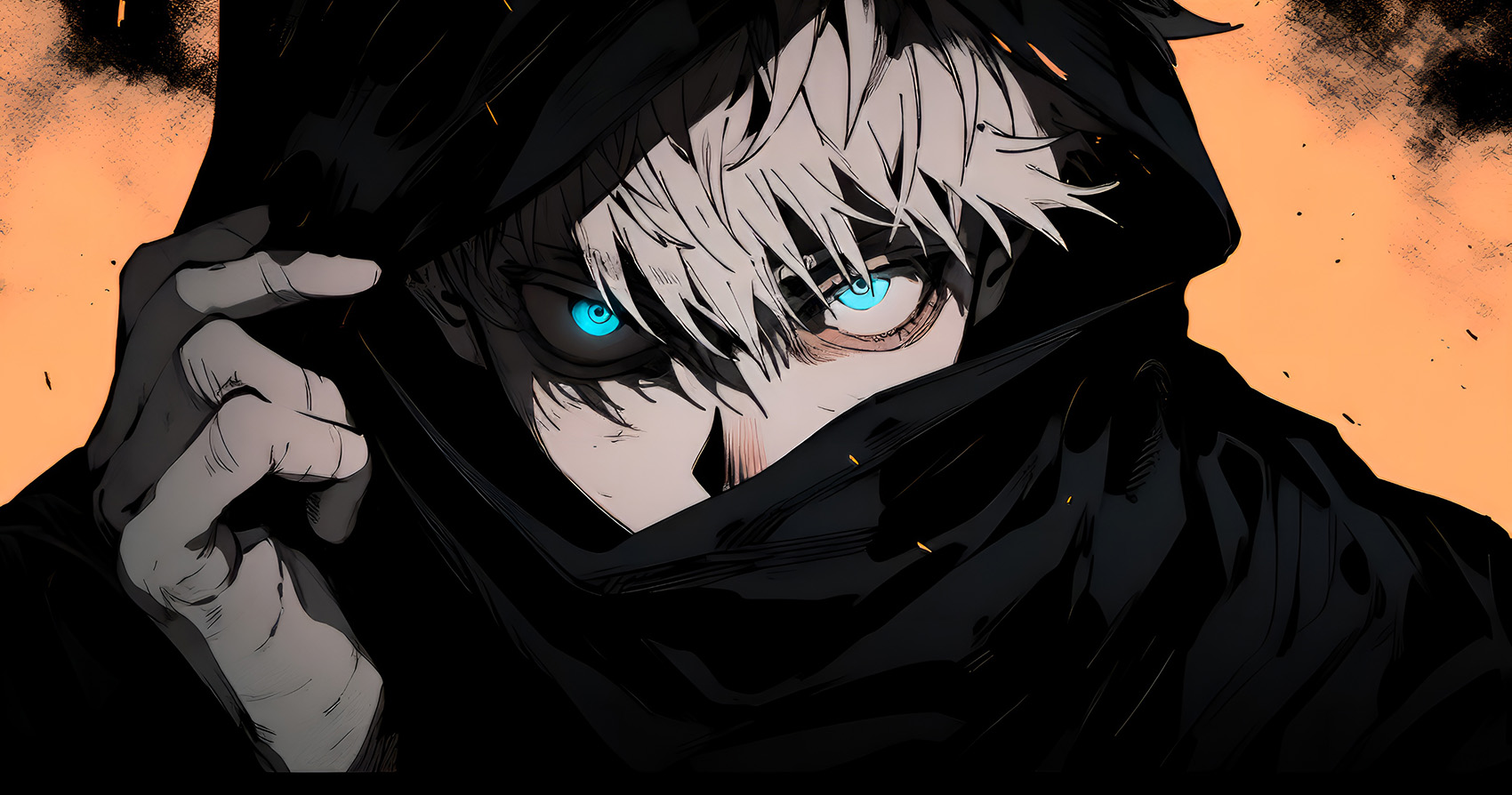 Wallpaper Anime 4K Gojo Satoru Dark Hood