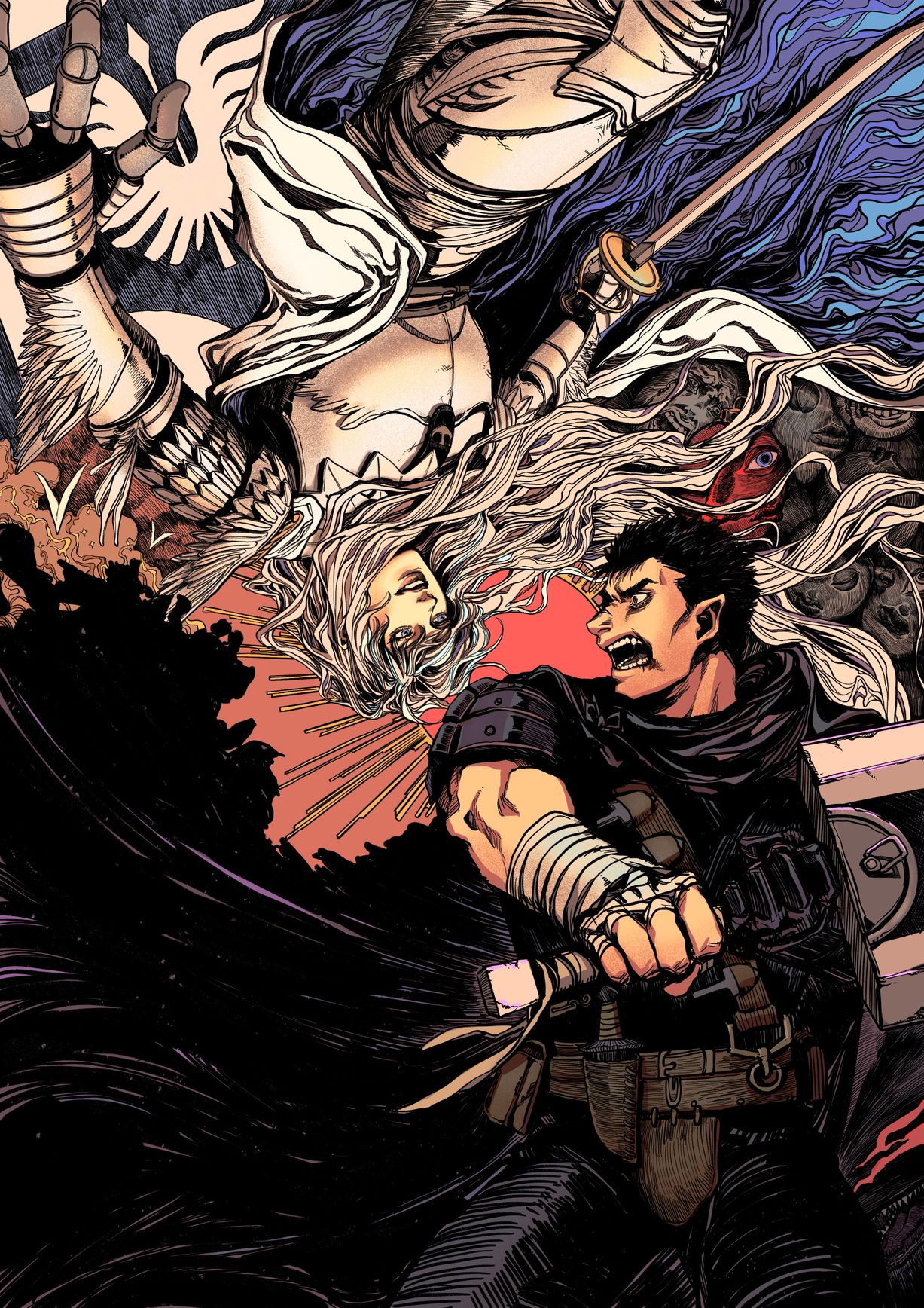 Berserk Guts and Griffith Epic Battle Wallpaper