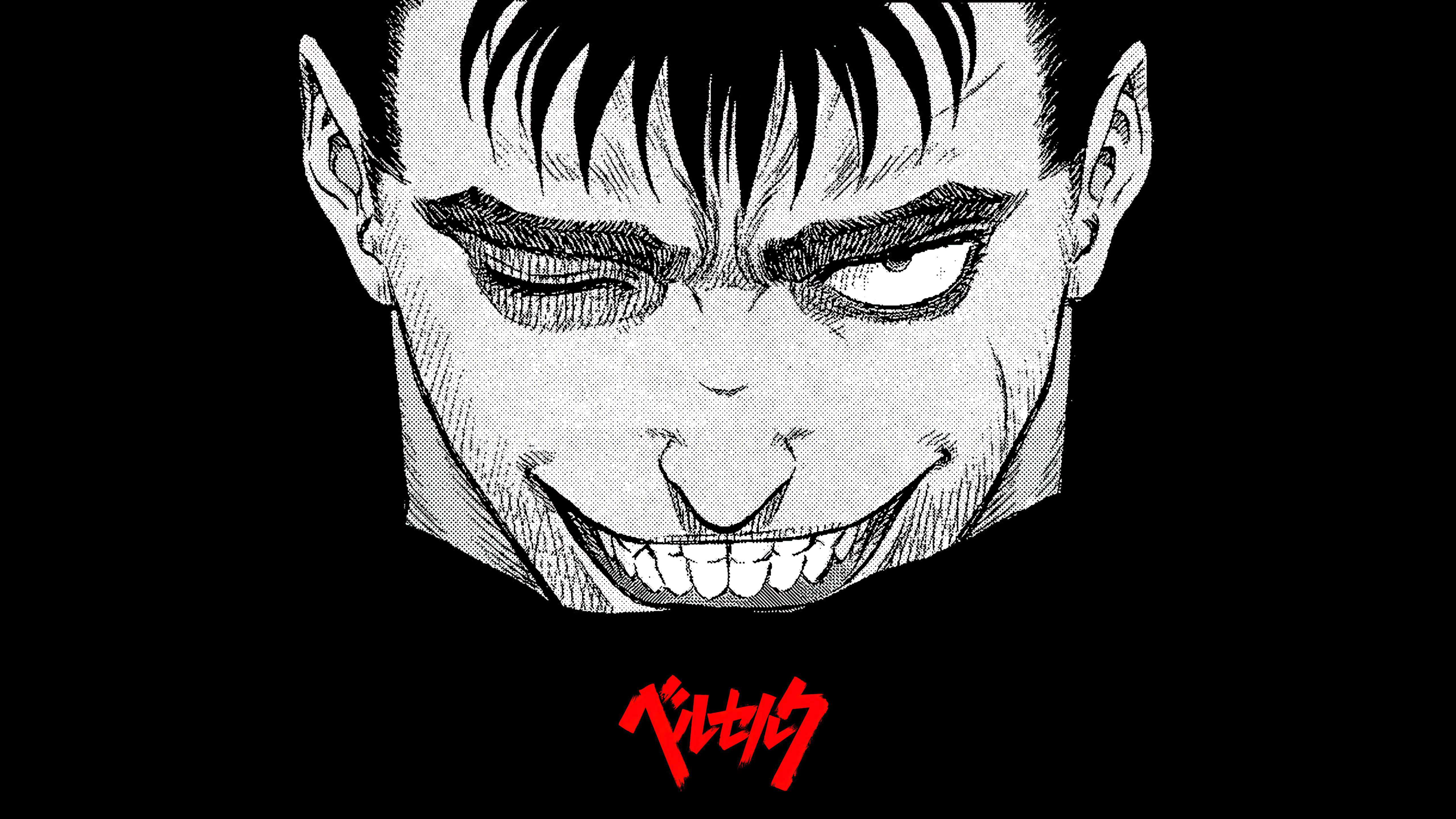 Berserk Guts Menacing Smile Manga Wallpaper