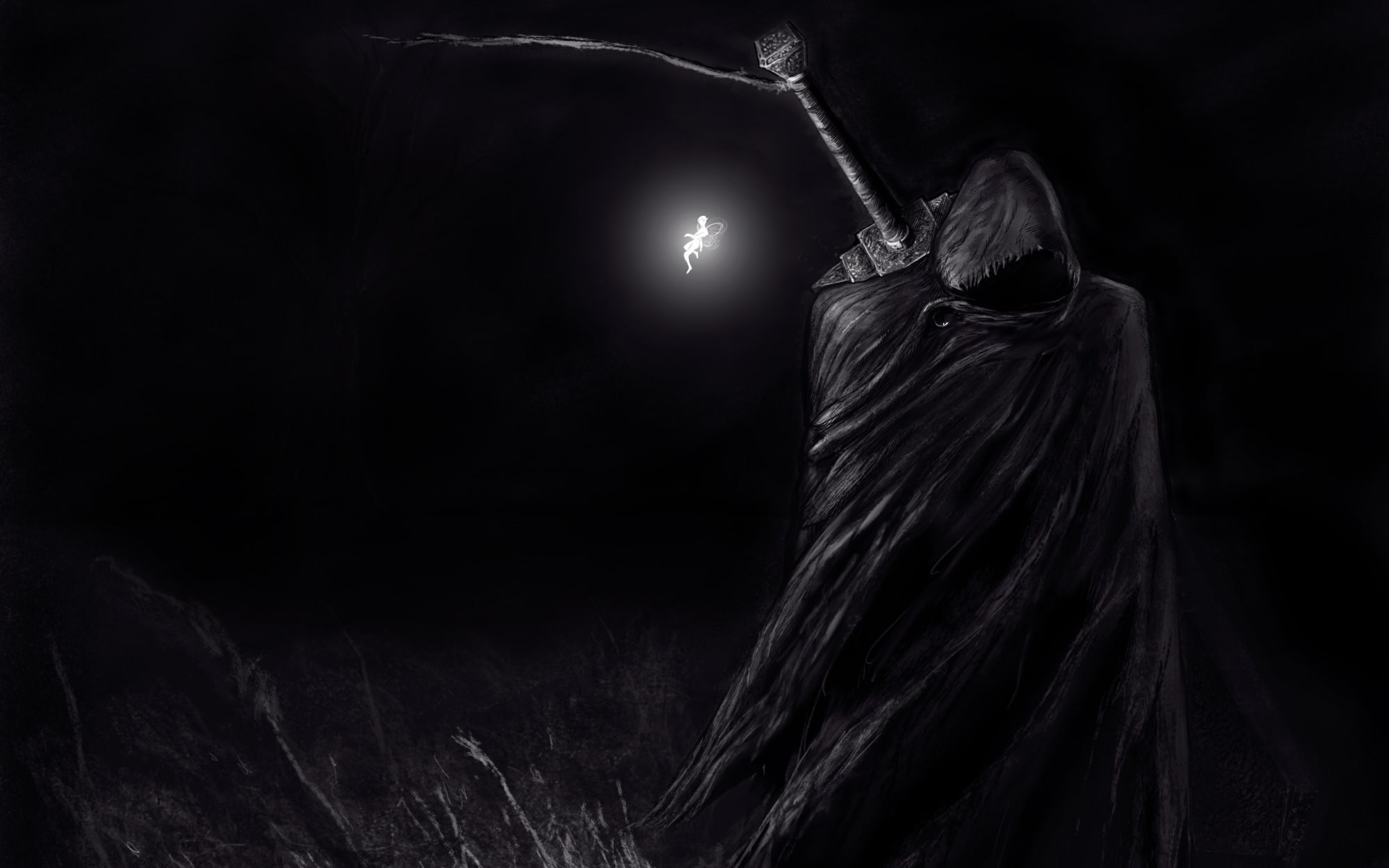 Wallpaper 4K Berserk Dark Knight Cahaya Peri