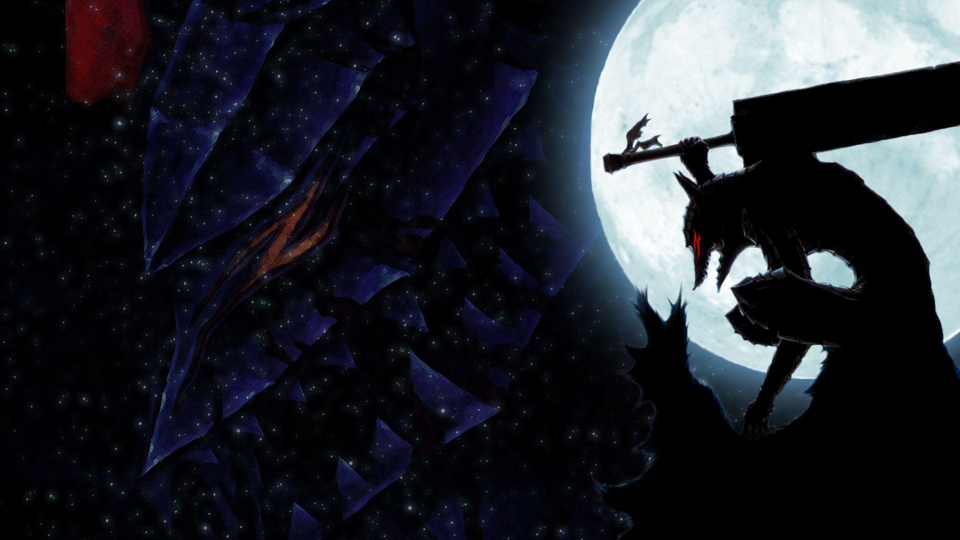 Berserk Guts Beast Moonlit Battle Wallpaper