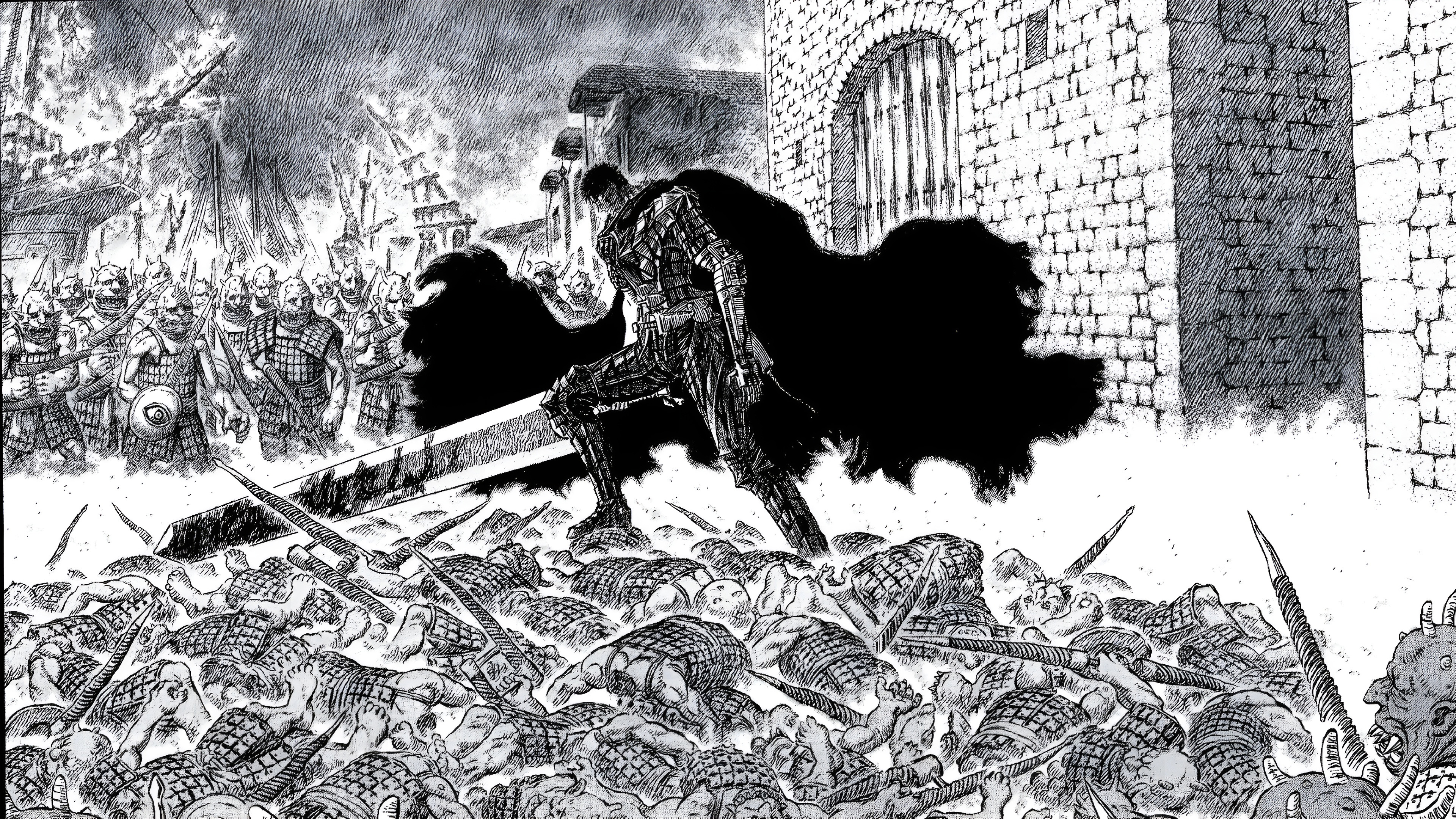 Berserk Guts Black Swordsman Battlefield Wallpaper