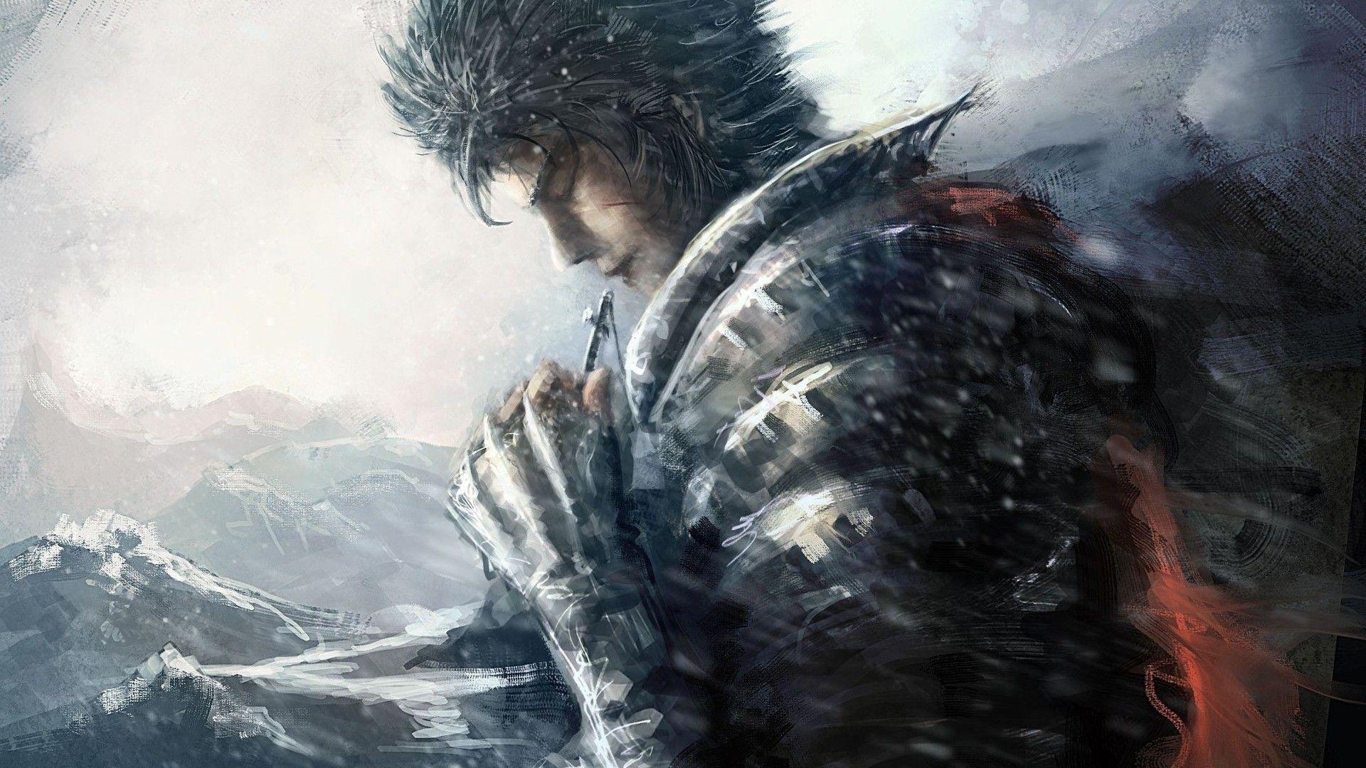 暴走武士战士在暴风雪中的壁纸