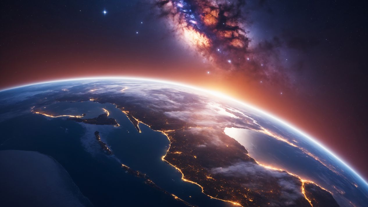 4K High Resolution Earth and Galaxy Wallpaper