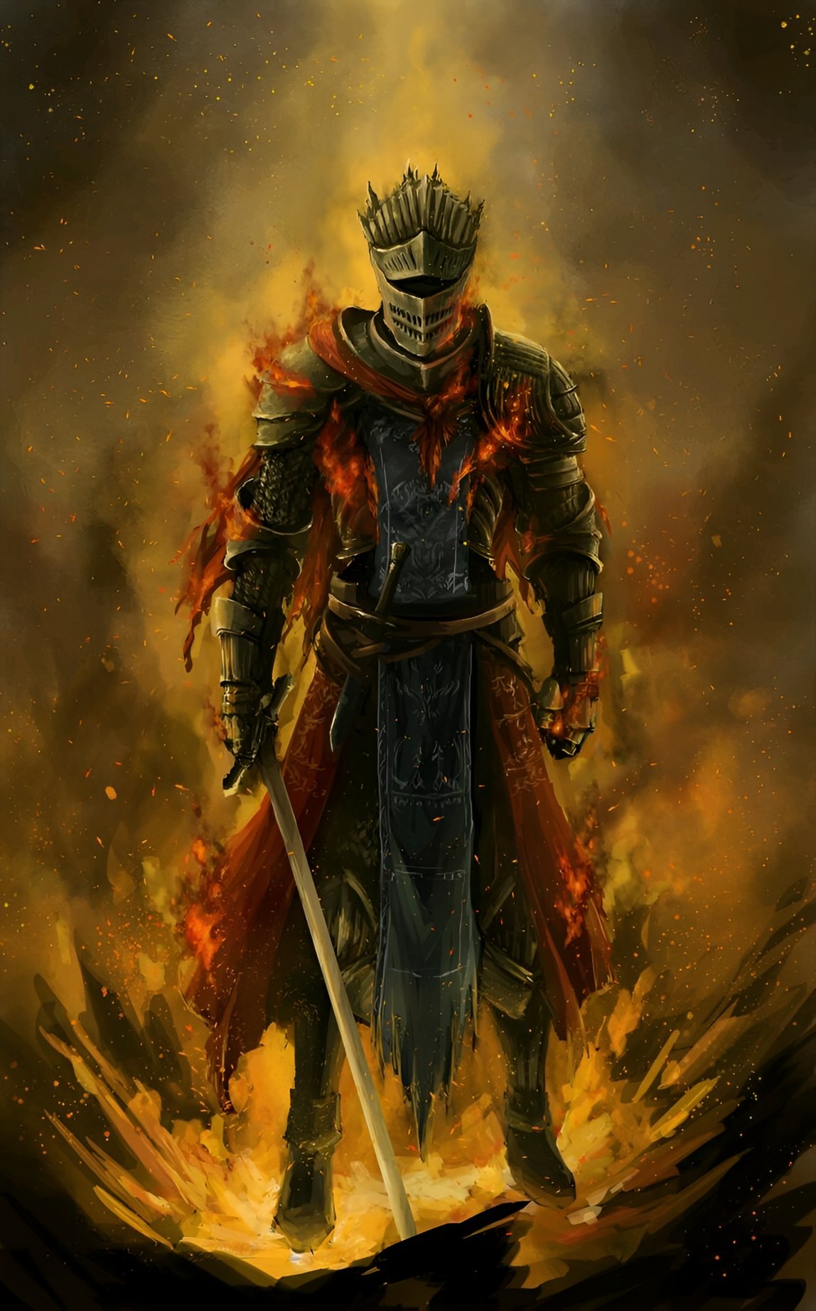 Dark Souls Flame Knight Epic 4K Wallpaper