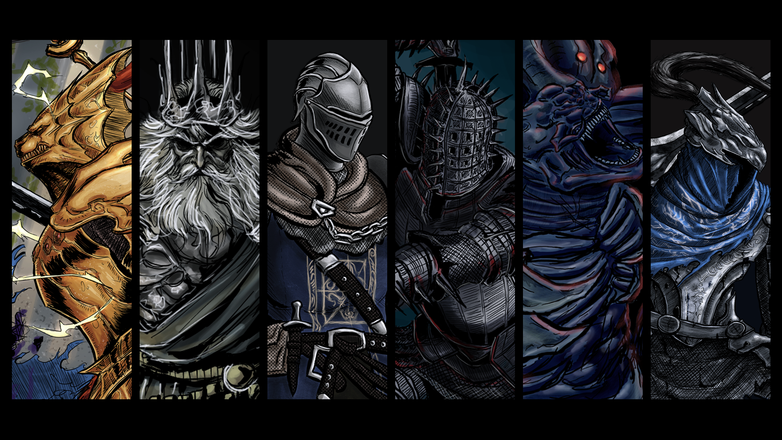 Dark Souls Bosses Epic Fan Art Wallpaper