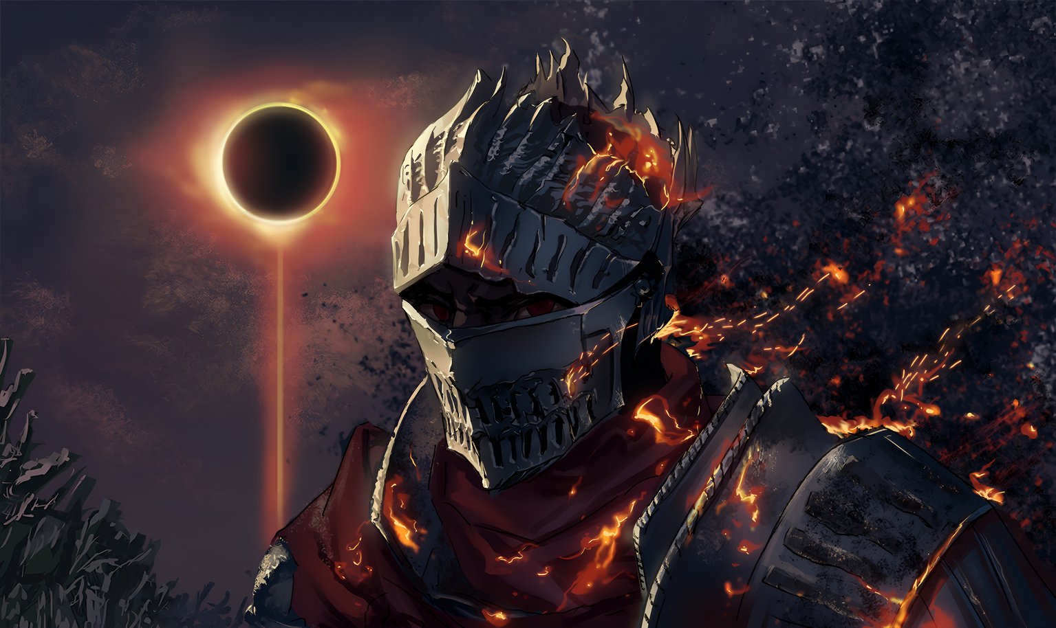 טפט אביר הלהבות של Dark Souls ליקוי חמה