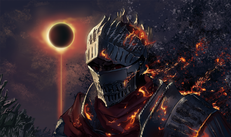Dark Souls Burning Knight Eclipse Wallpaper