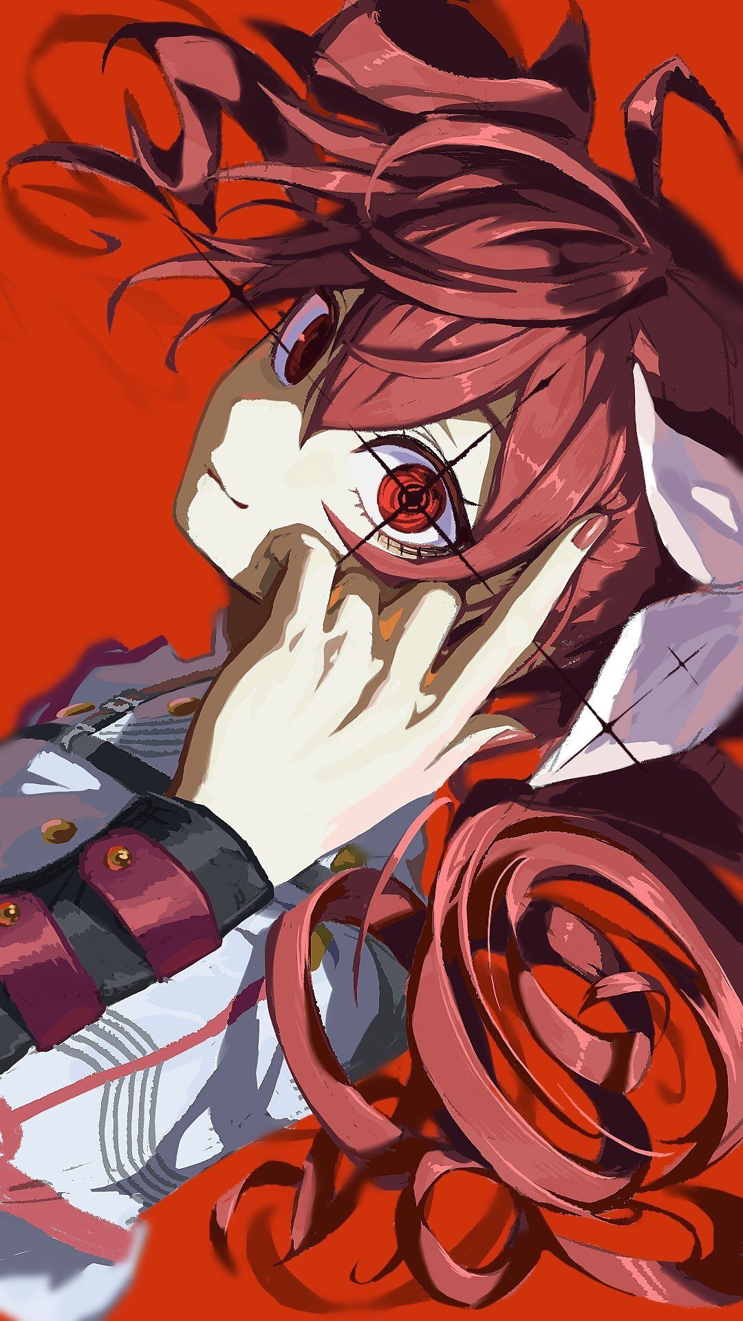 Kasane Teto Fundal Anime Roșu 4K