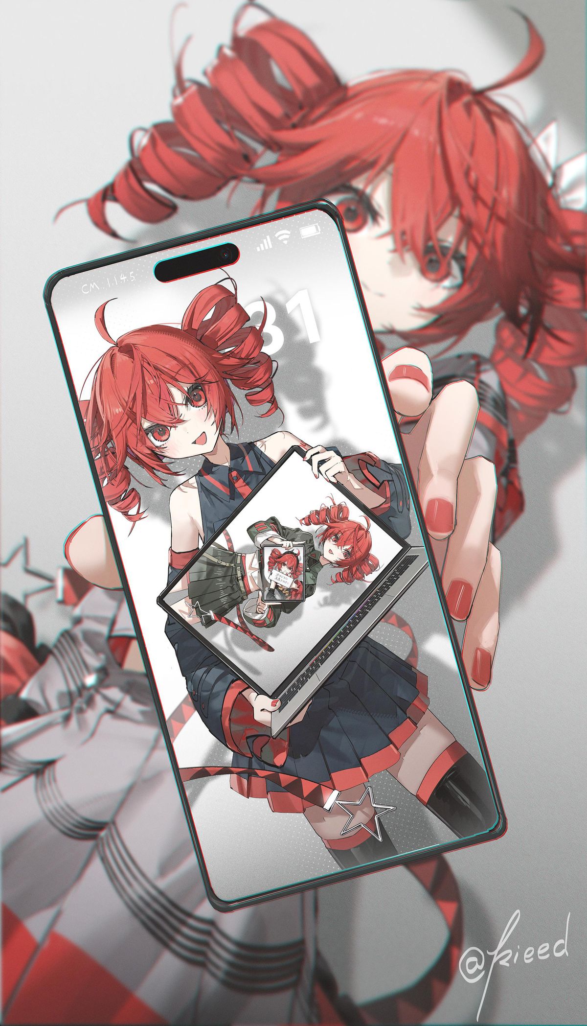 Fundal de Telefon Recursiv Kasane Teto 4K