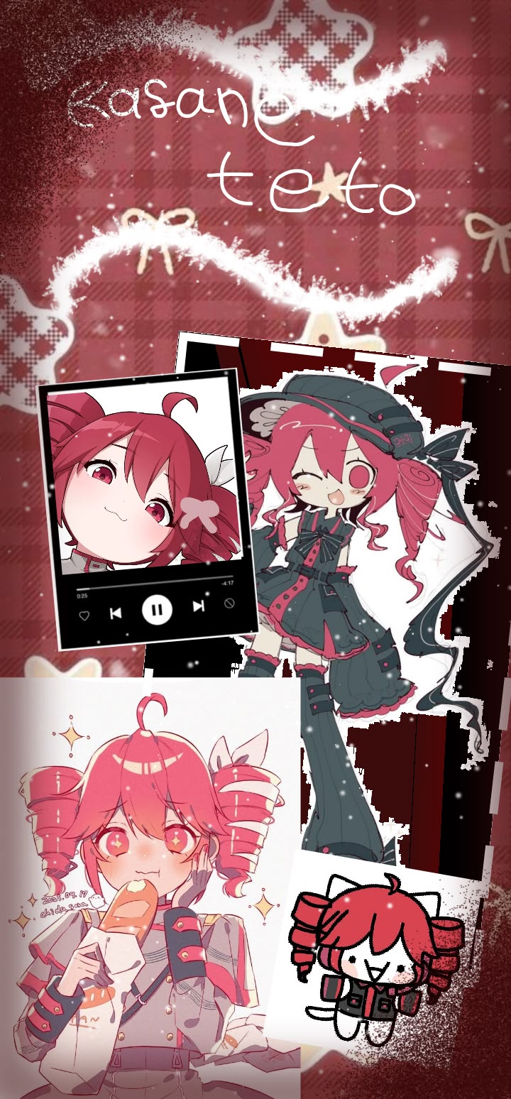 Kasane Teto Anime Collage 4K Wallpaper