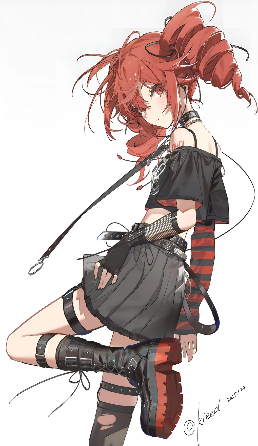 Kasane Teto Gotico Punk Anime Wallpaper 4K