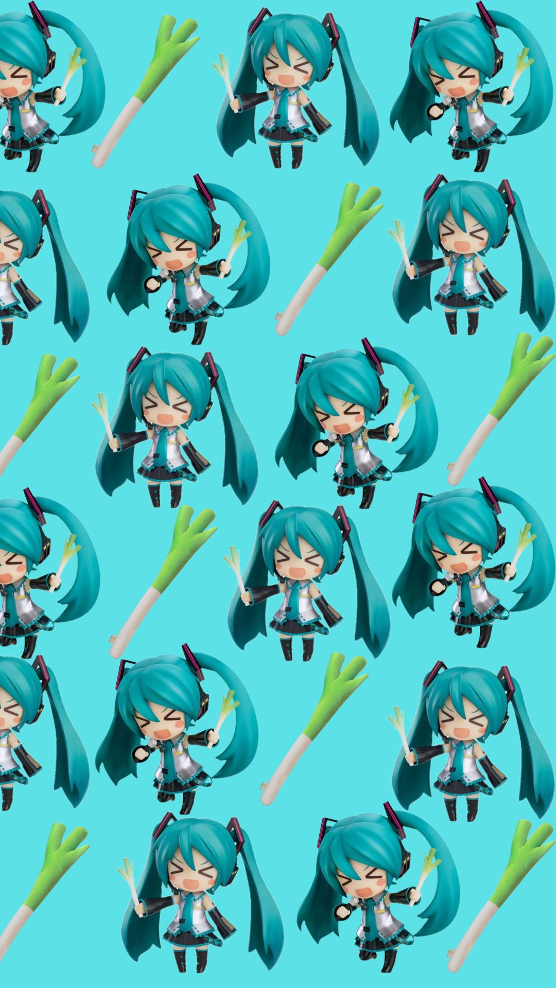 Tapeta 4K z Wzorem Nendoroid Hatsune Miku