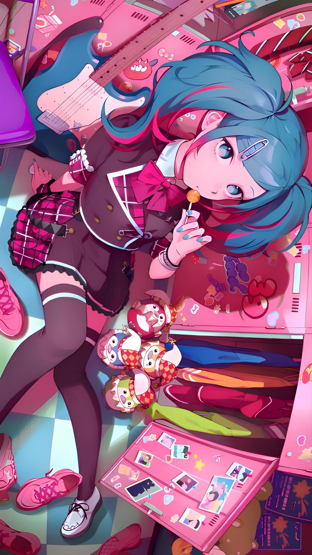Hatsune Miku Aesthetic Locker Room Wallpaper