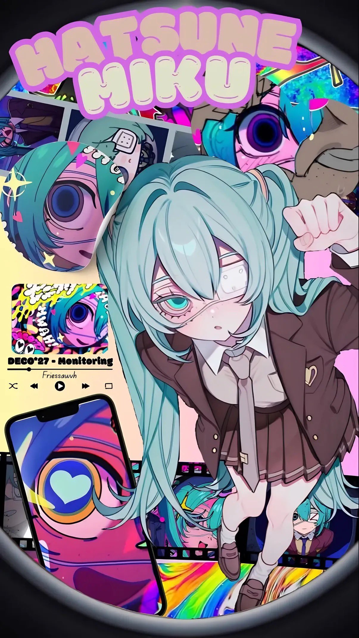 Hatsune Miku Monitoring DECO*27 HD Wallpaper