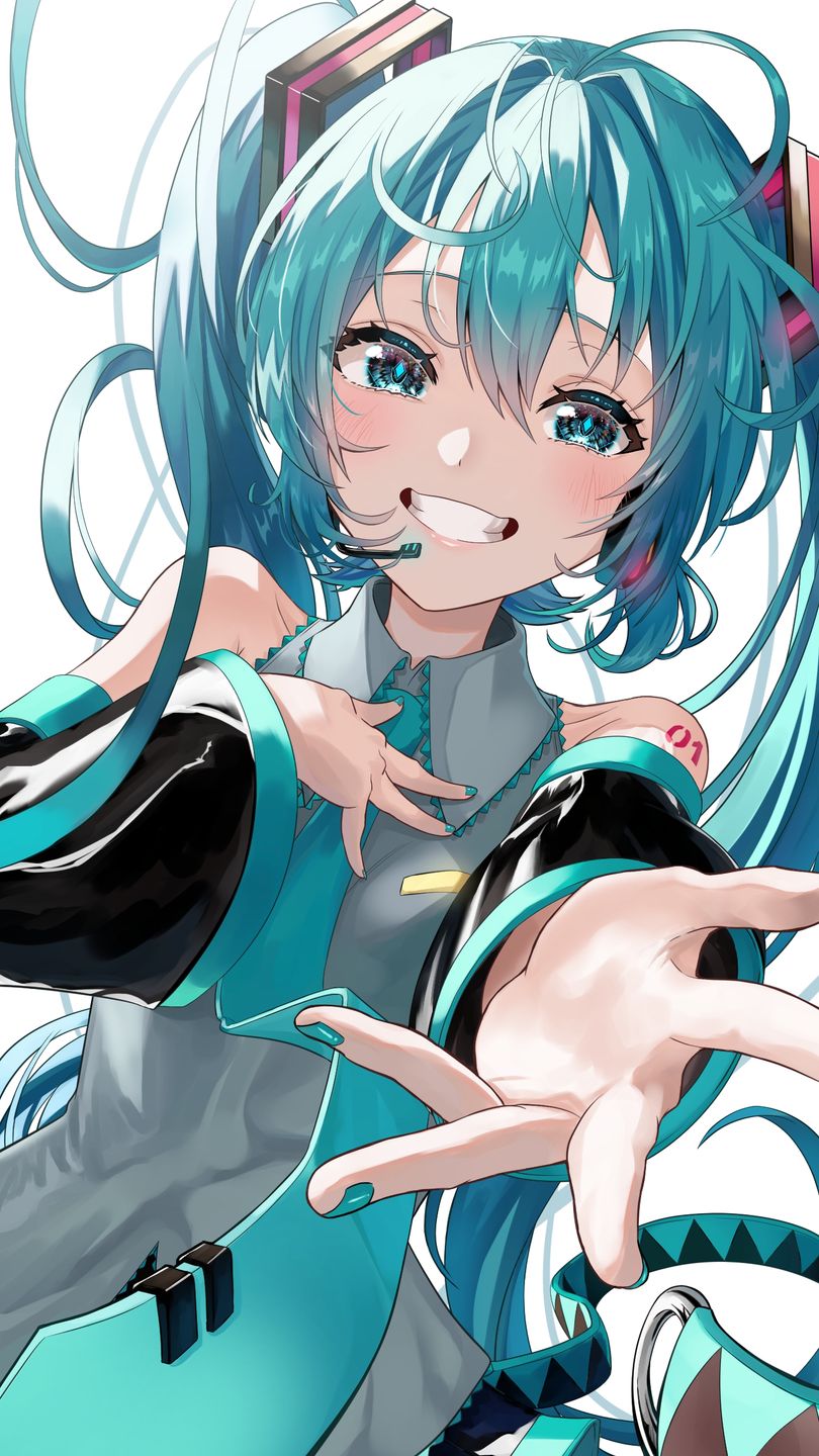 Hatsune Miku Reaching Out 4K Anime Wallpaper