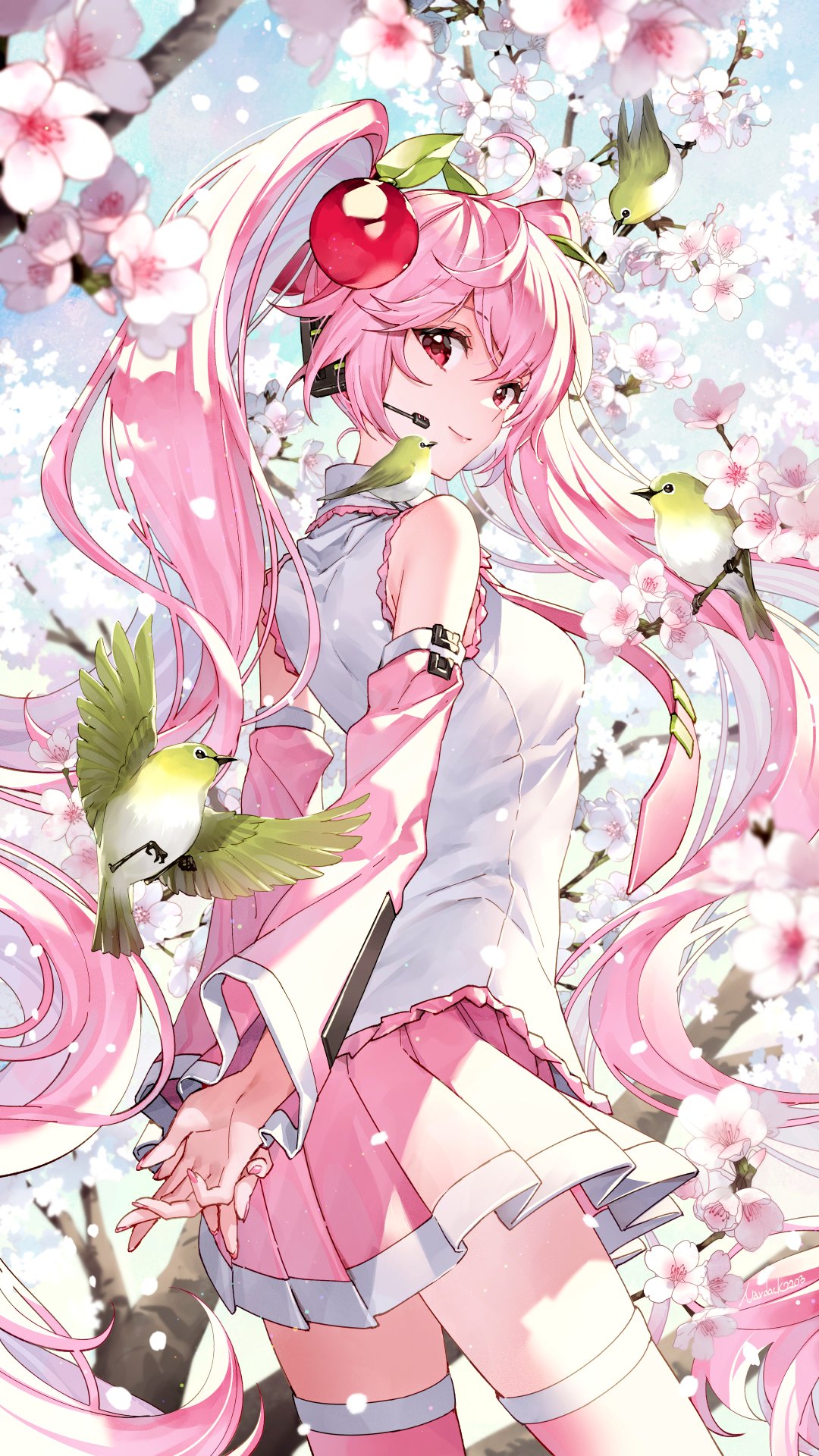 Sakura Miku Spring Blossom 4K Wallpaper