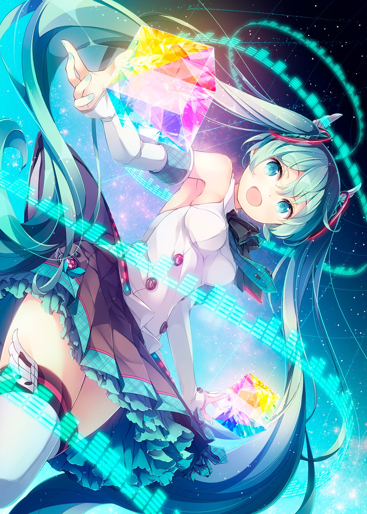 Hatsune Miku Magie de Cristal 4K Tapet Anime