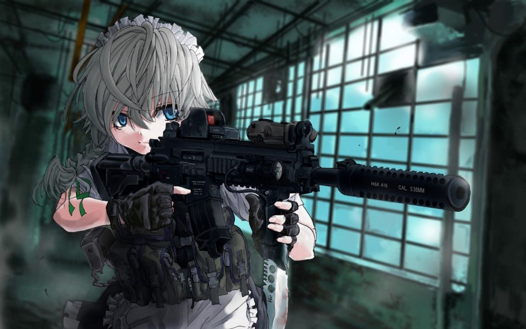 Sakuya Izayoi Combat Maid Wallpaper 4K