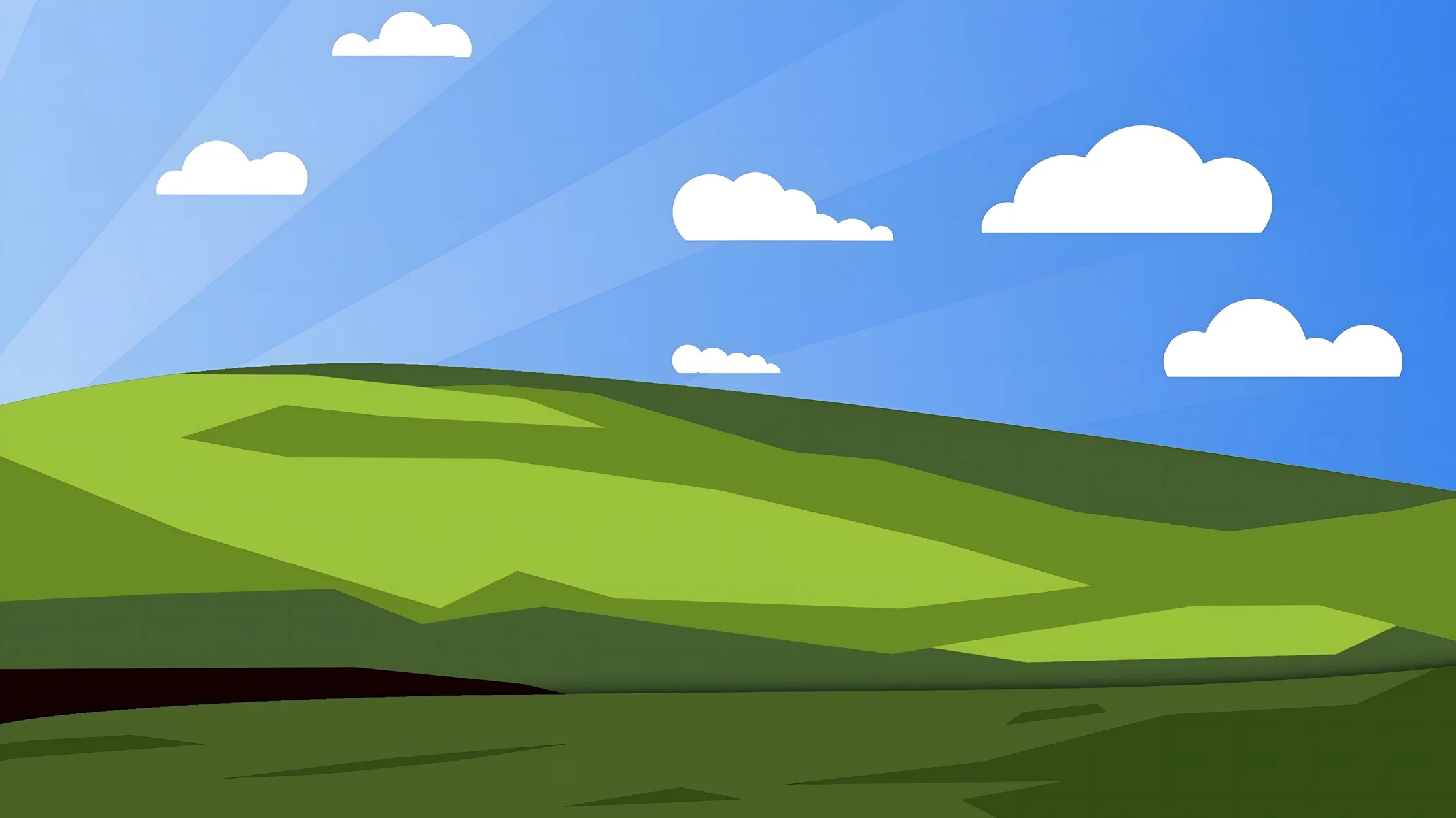 Windows XP Bliss Wallpaper - 4K Ultra HD Vilima vya Kijani Desktop Background