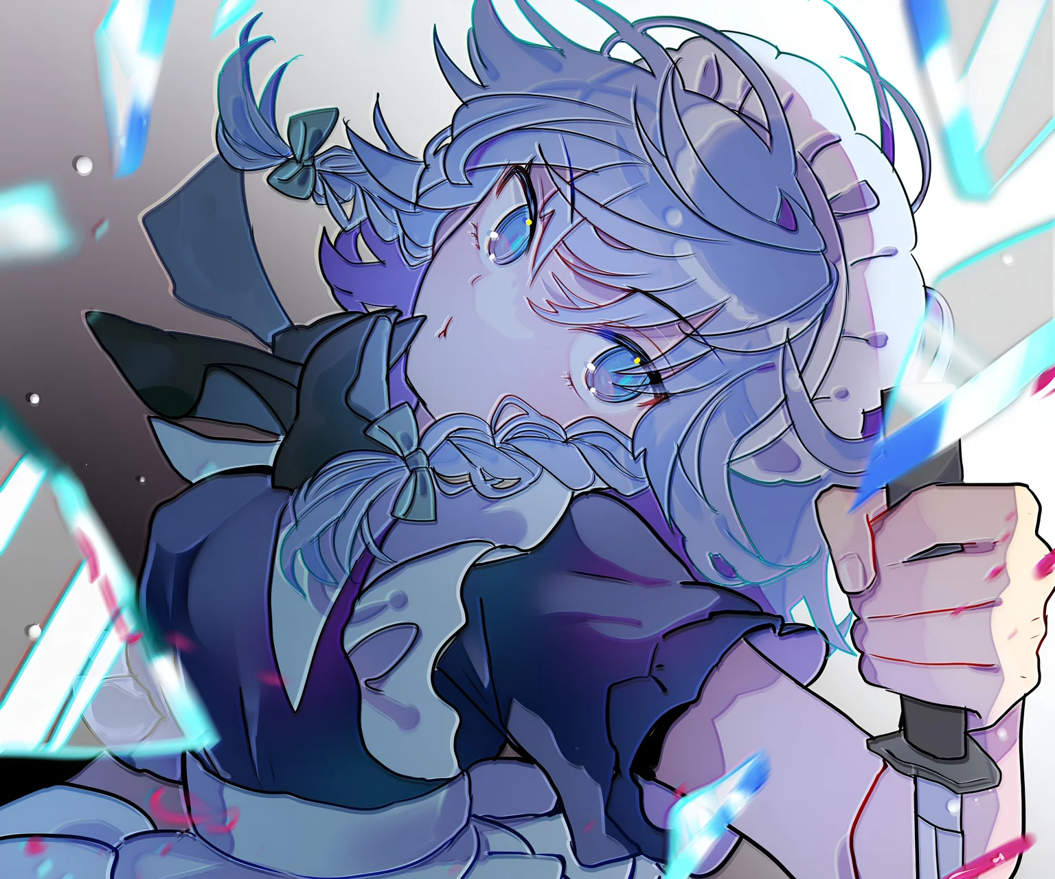 Sakuya Izayoi Intense Battle Wallpaper 4K