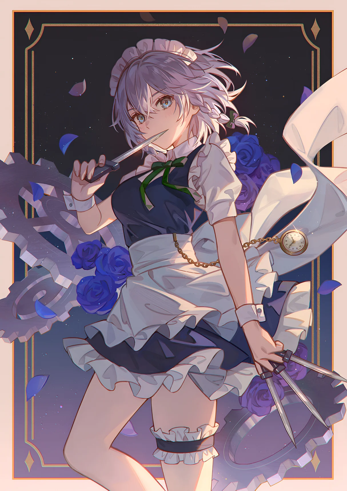Sakuya Izayoi Maid Wallpaper Touhou Project 4K