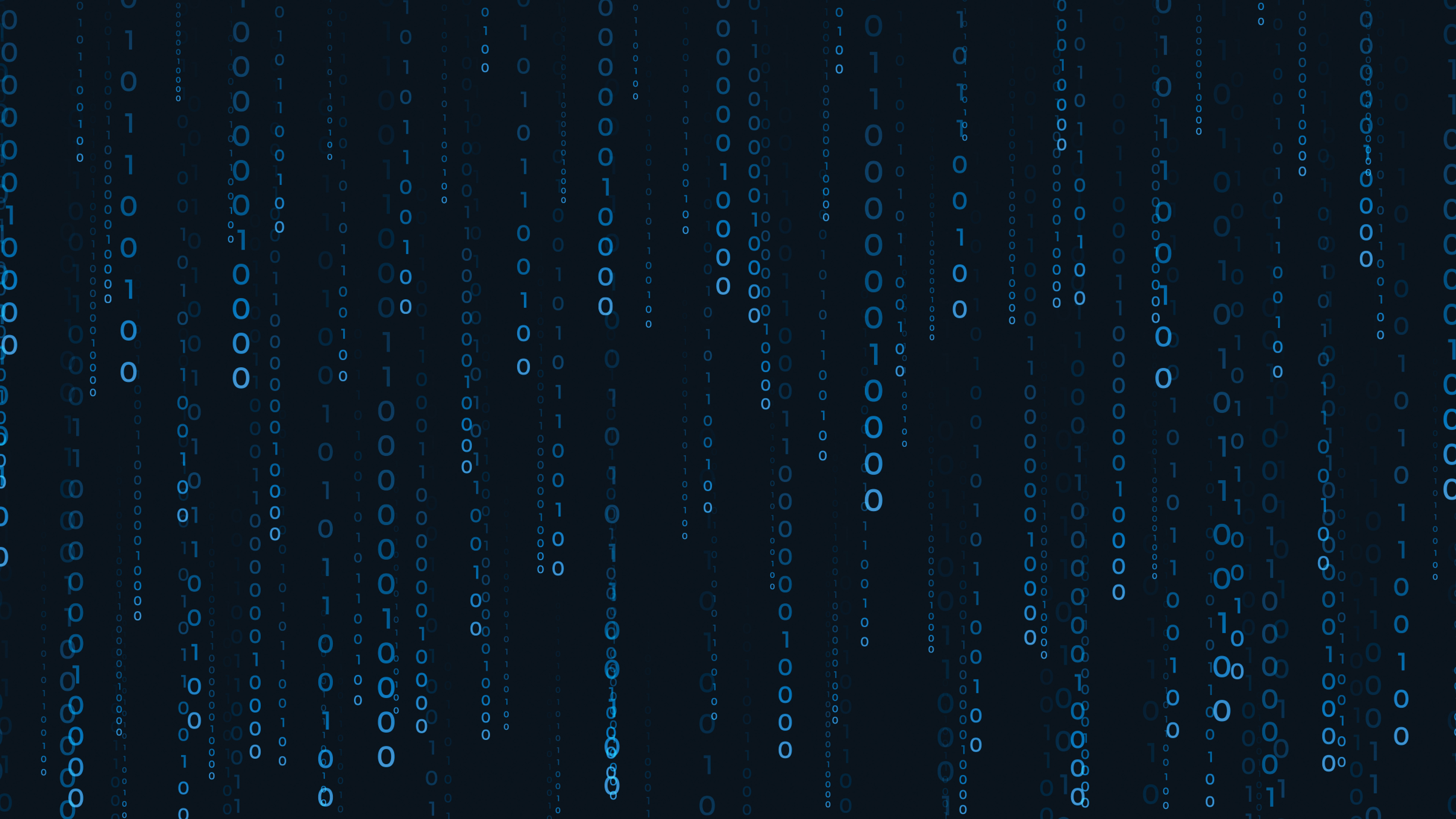 Binary Code Matrix Digital Wallpaper 4K