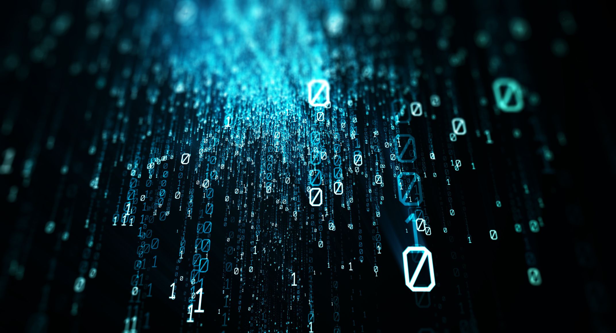 Binary Code Digital Matrix Wallpaper 4K