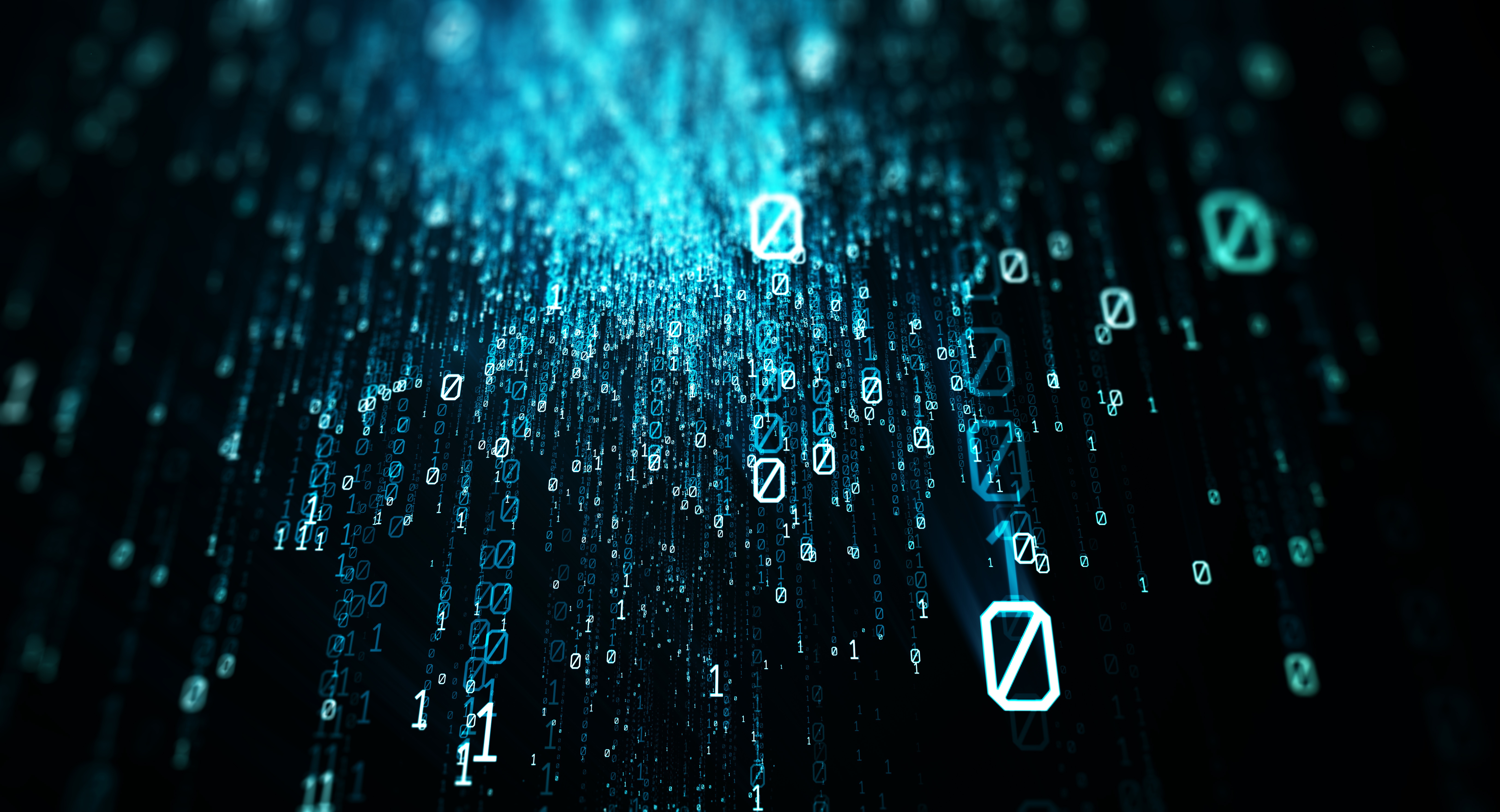Binary Code Digital Matrix Wallpaper 4K