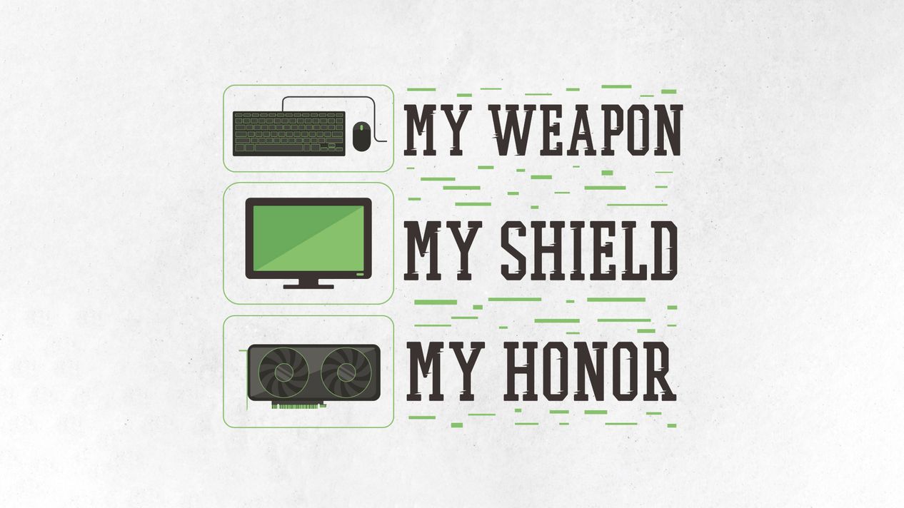 Sfondo PC Gaming - La Mia Arma Il Mio Scudo Il Mio Onore