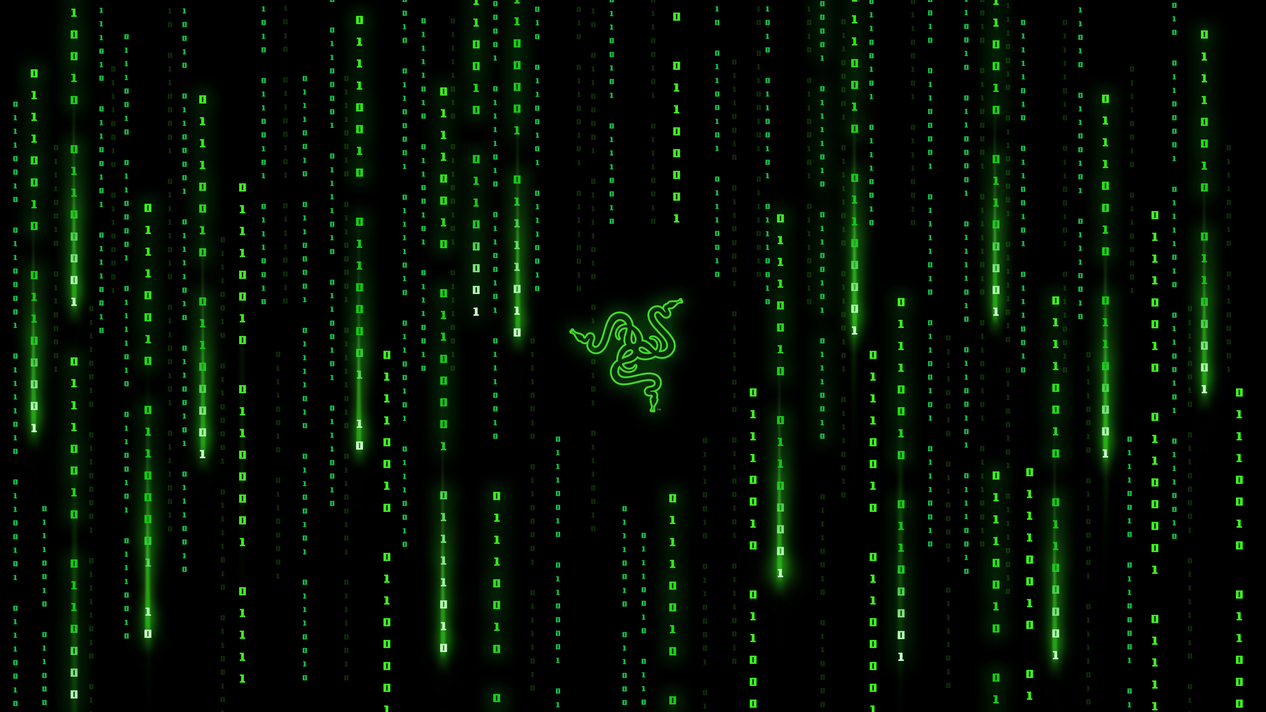 Razer Matrix Binary Rain 4K Wallpaper