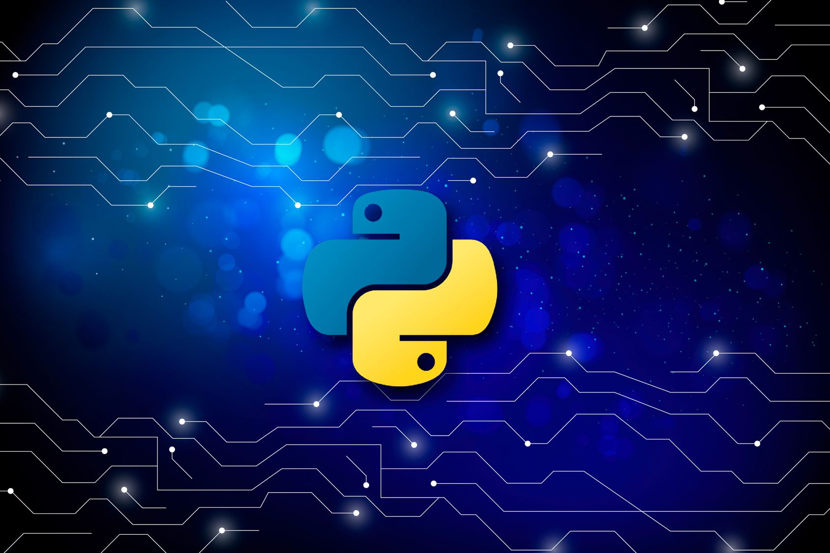 Python Programming Language 4K Circuit Wallpaper